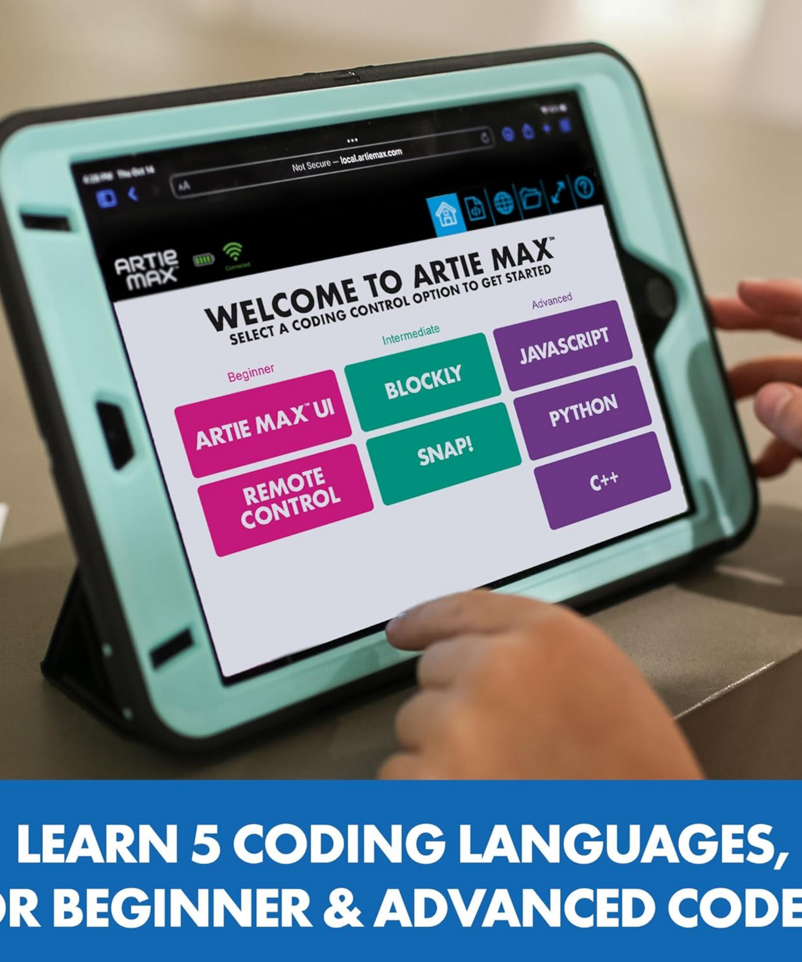 Learning Resources Artie Max The Coding Robot, Teaches 5 Coding Languages Through Drawing, STEM Educational Toy for Ages 8 and Up