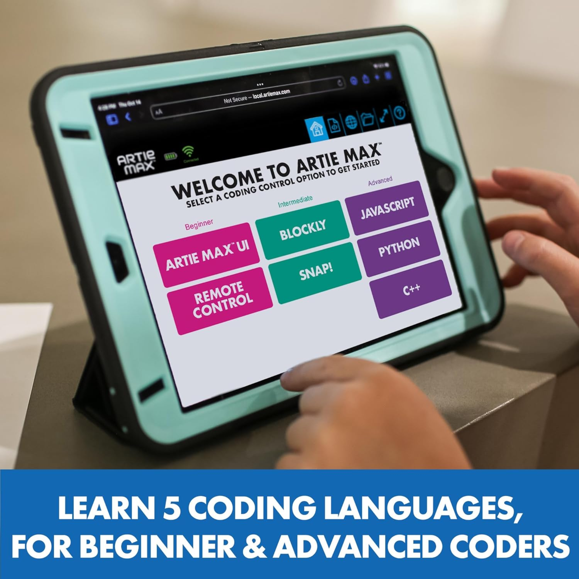 Learning Resources Artie Max The Coding Robot, Teaches 5 Coding Languages Through Drawing, STEM Educational Toy for Ages 8 and Up