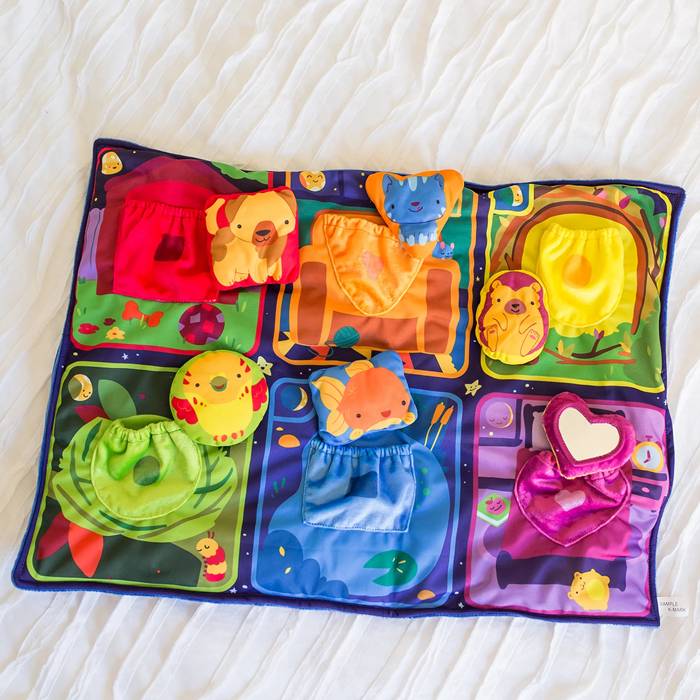 Educational Insights Bright Basics Slide & Splash Spouts – Cozy Bedtime Snuggly Blanket & Plush Animal Set for Early Routine Play (Ages 2+)