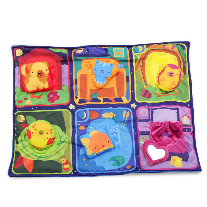 Educational Insights Bright Basics Slide & Splash Spouts – Cozy Bedtime Snuggly Blanket & Plush Animal Set for Early Routine Play (Ages 2+)