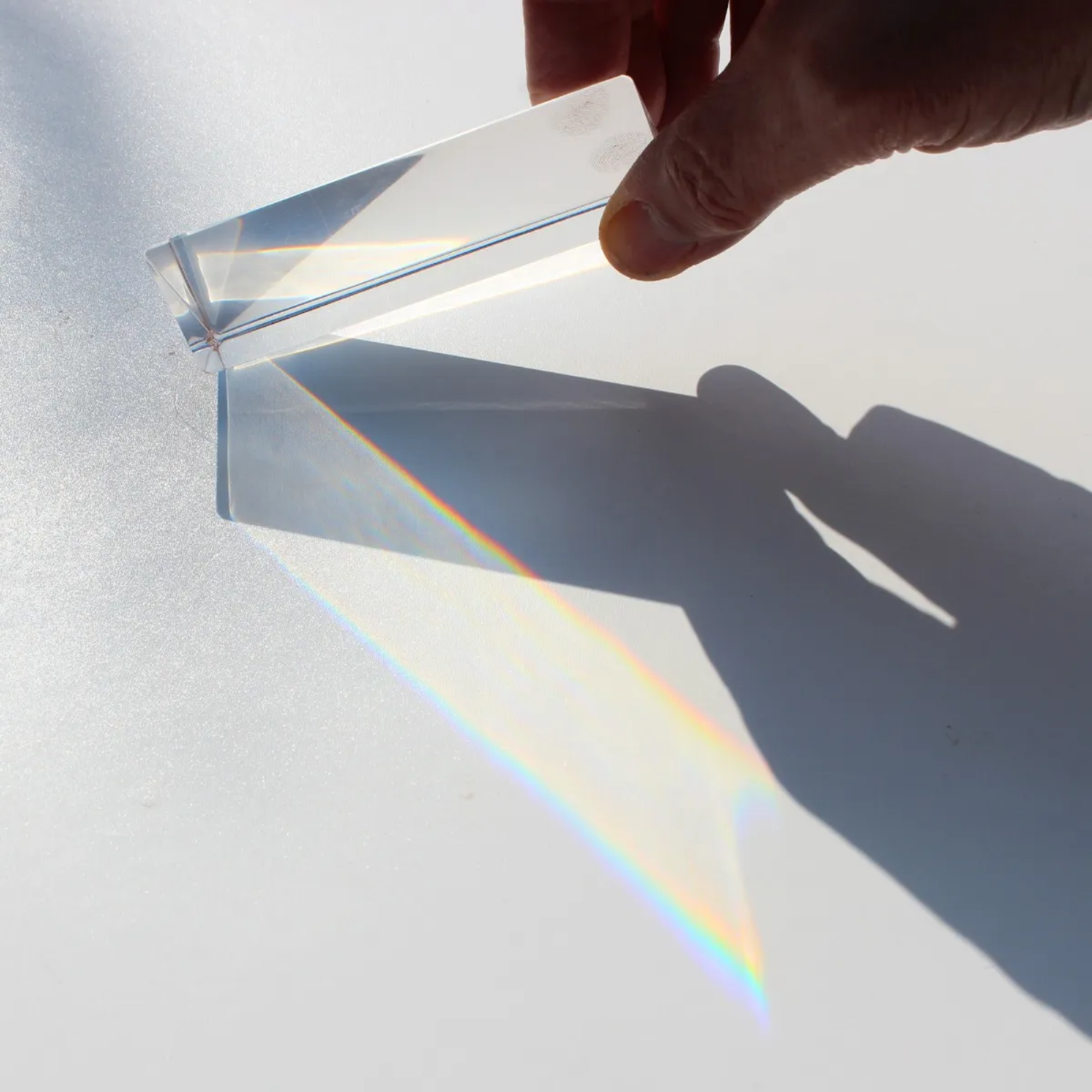 Learning Resources Discovery Prism, 10cm Optical Science Prism for Kids, Splits White Light into a Spectrum, Includes Activity Guide, Ages 8+