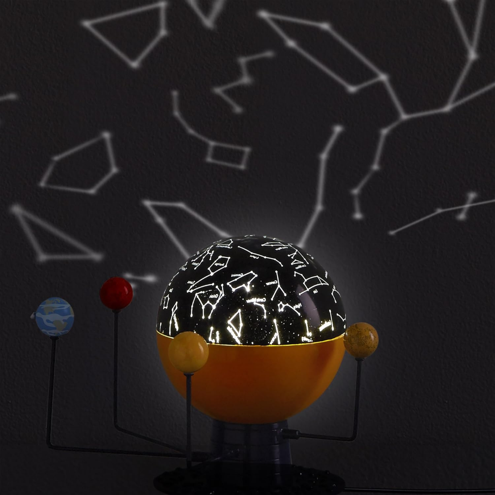 Learning Resources GeoSafari Motorised Solar System, Interactive Rotating & Revolving Model with Light-Up Sun & Star Projector, Includes Multilingual Activity Guide, For Kids Ages 8+