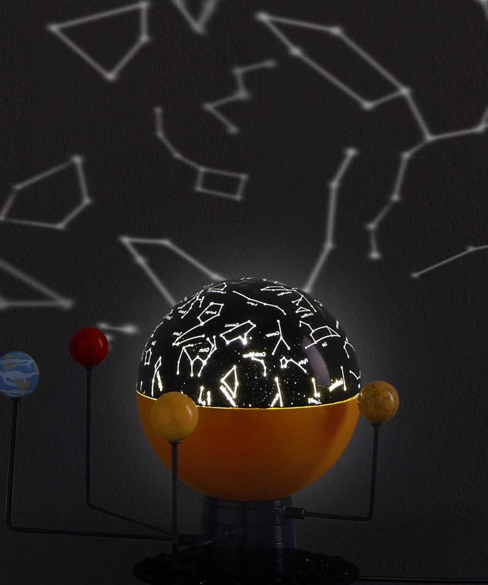 Learning Resources GeoSafari Motorised Solar System, Interactive Rotating & Revolving Model with Light-Up Sun & Star Projector, Includes Multilingual Activity Guide, For Kids Ages 8+