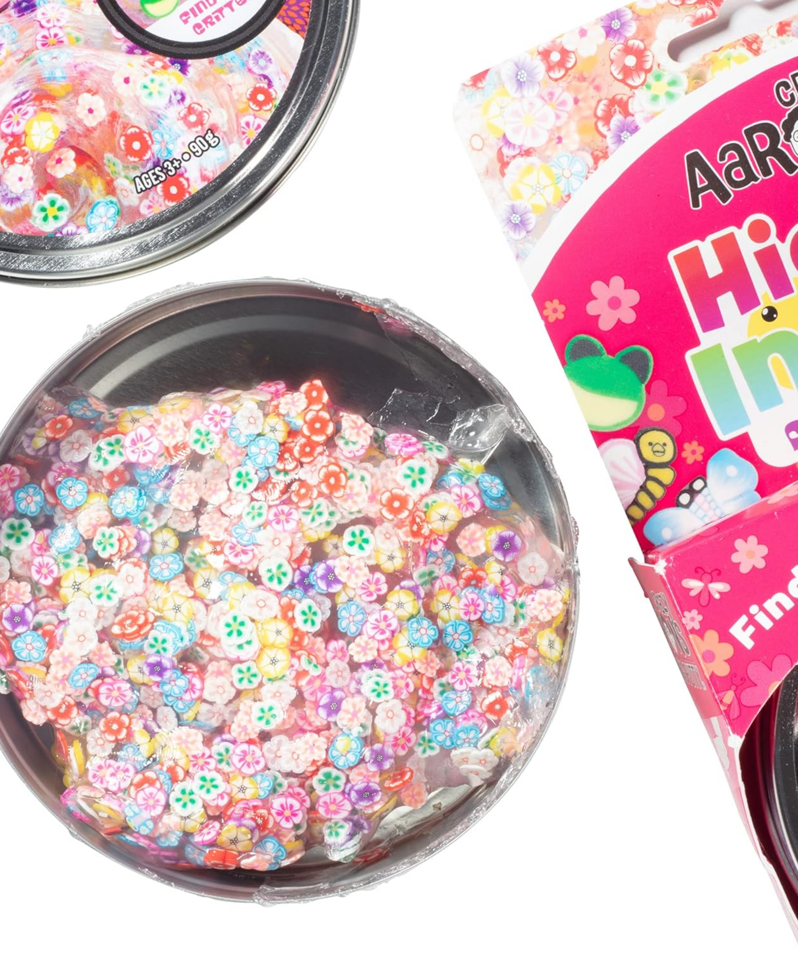 Crazy Aaron's Hide Inside! Flower Finds Thinking Putty, 4" Tin with 90g of Non-Toxic Sensory Play Putty which Never Dries Out, Soft Textured Creative Fidget Toy for Boys and Girls Ages 3Y+