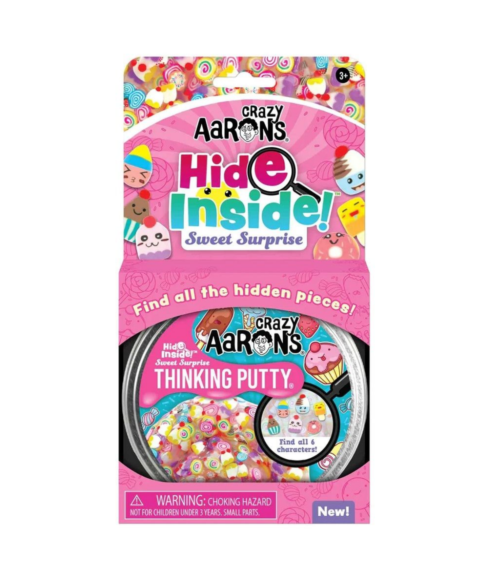 Crazy Aaron's Hide Inside! Flower Finds Thinking Putty, 4" Tin with 90g of Non-Toxic Sensory Play Putty which Never Dries Out, Soft Textured Creative Fidget Toy for Boys and Girls Ages 3Y+
