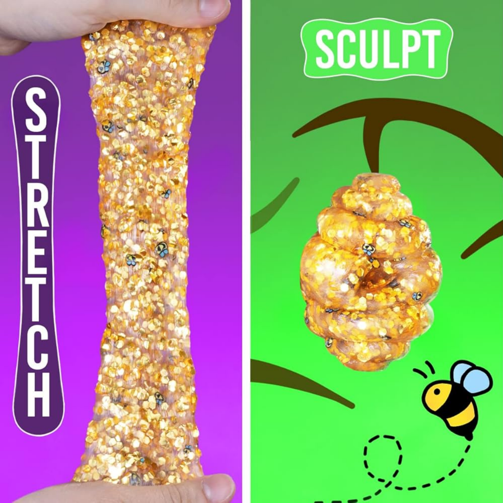 Crazy Aaron's Hide Inside! Honey Hive Thinking Putty, 4" Tin with 90g of Non-Toxic Sensory Play Putty which Never Dries Out, Soft Textured Creative Fidget Toy for Boys and Girls Ages 3Y+