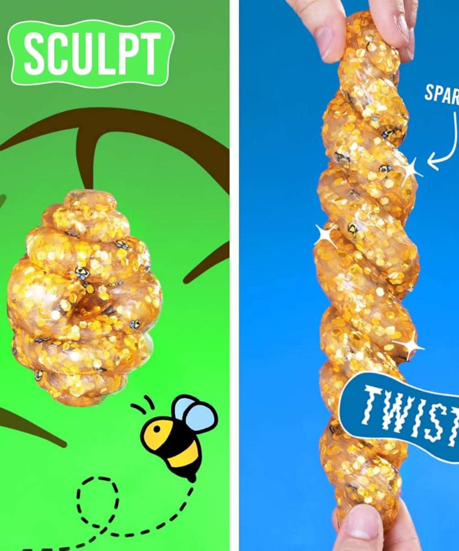 Crazy Aaron's Hide Inside! Honey Hive Thinking Putty, 4" Tin with 90g of Non-Toxic Sensory Play Putty which Never Dries Out, Soft Textured Creative Fidget Toy for Boys and Girls Ages 3Y+