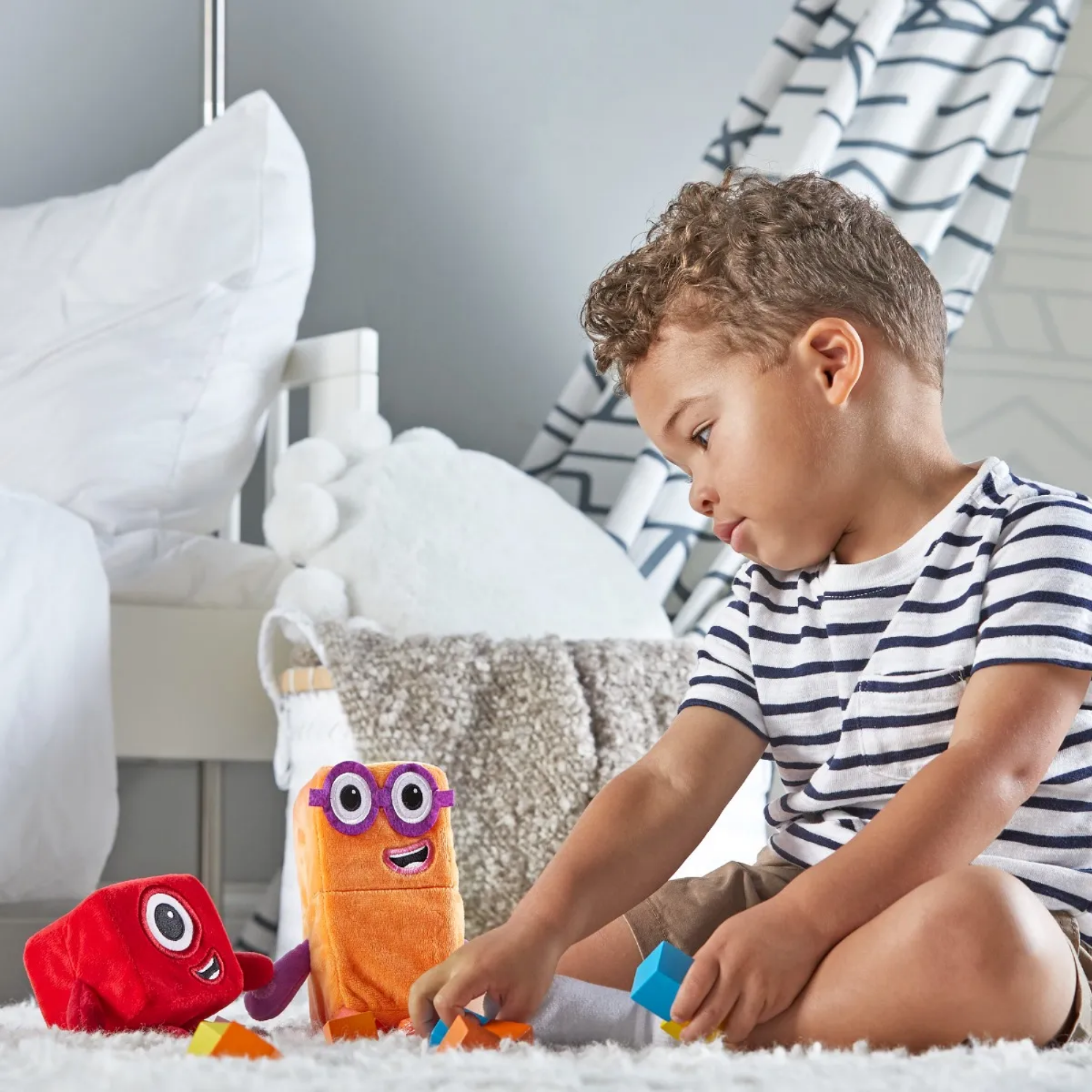 Learning Resources Numberblocks One and Two Playful Pals, Soft Plush Toys for Kids, Officially Licensed Learning Resources Product