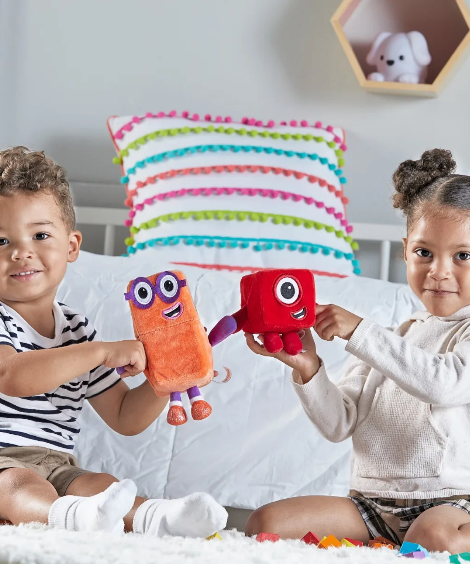 Learning Resources Numberblocks One and Two Playful Pals, Soft Plush Toys for Kids, Officially Licensed Learning Resources Product