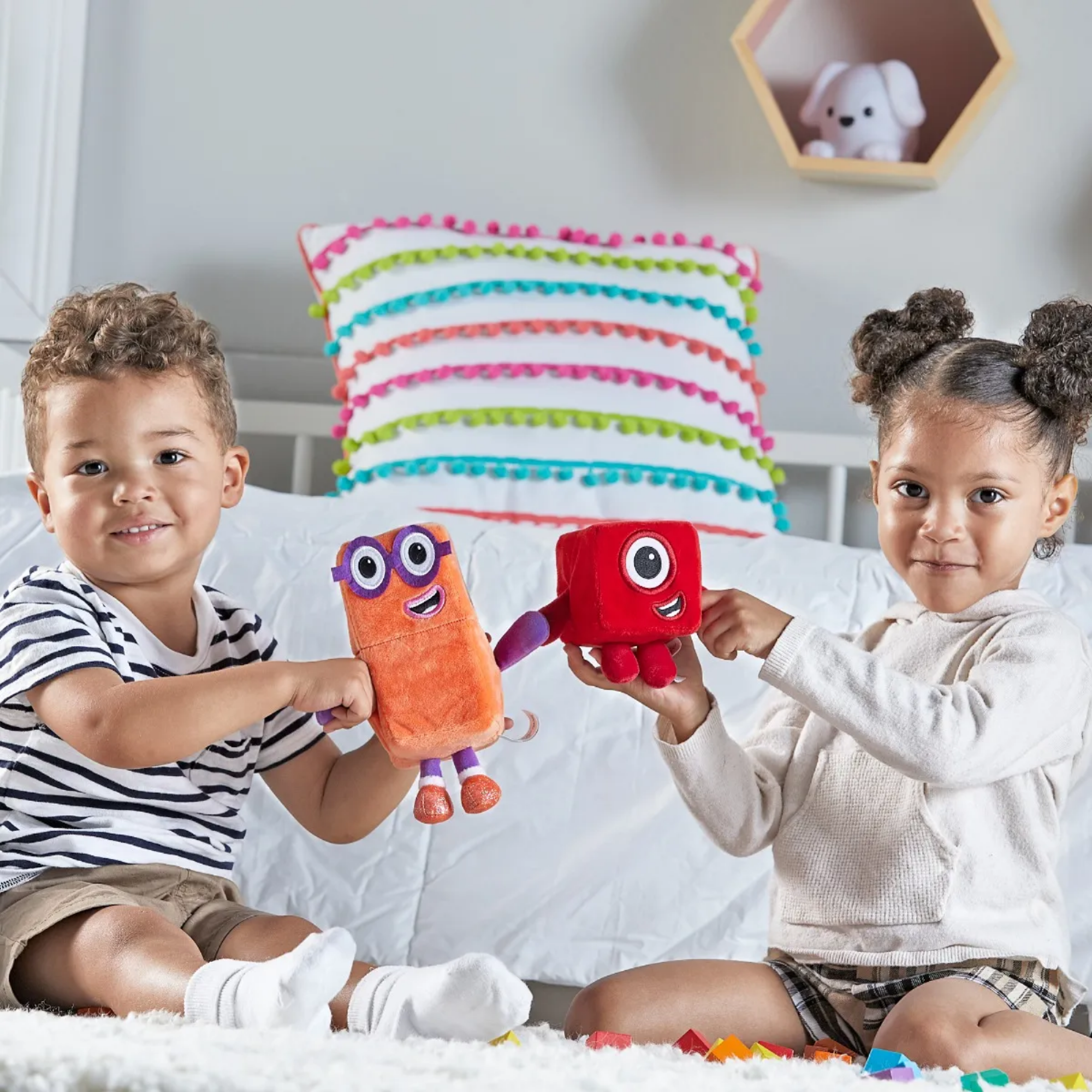 Learning Resources Numberblocks One and Two Playful Pals, Soft Plush Toys for Kids, Officially Licensed Learning Resources Product