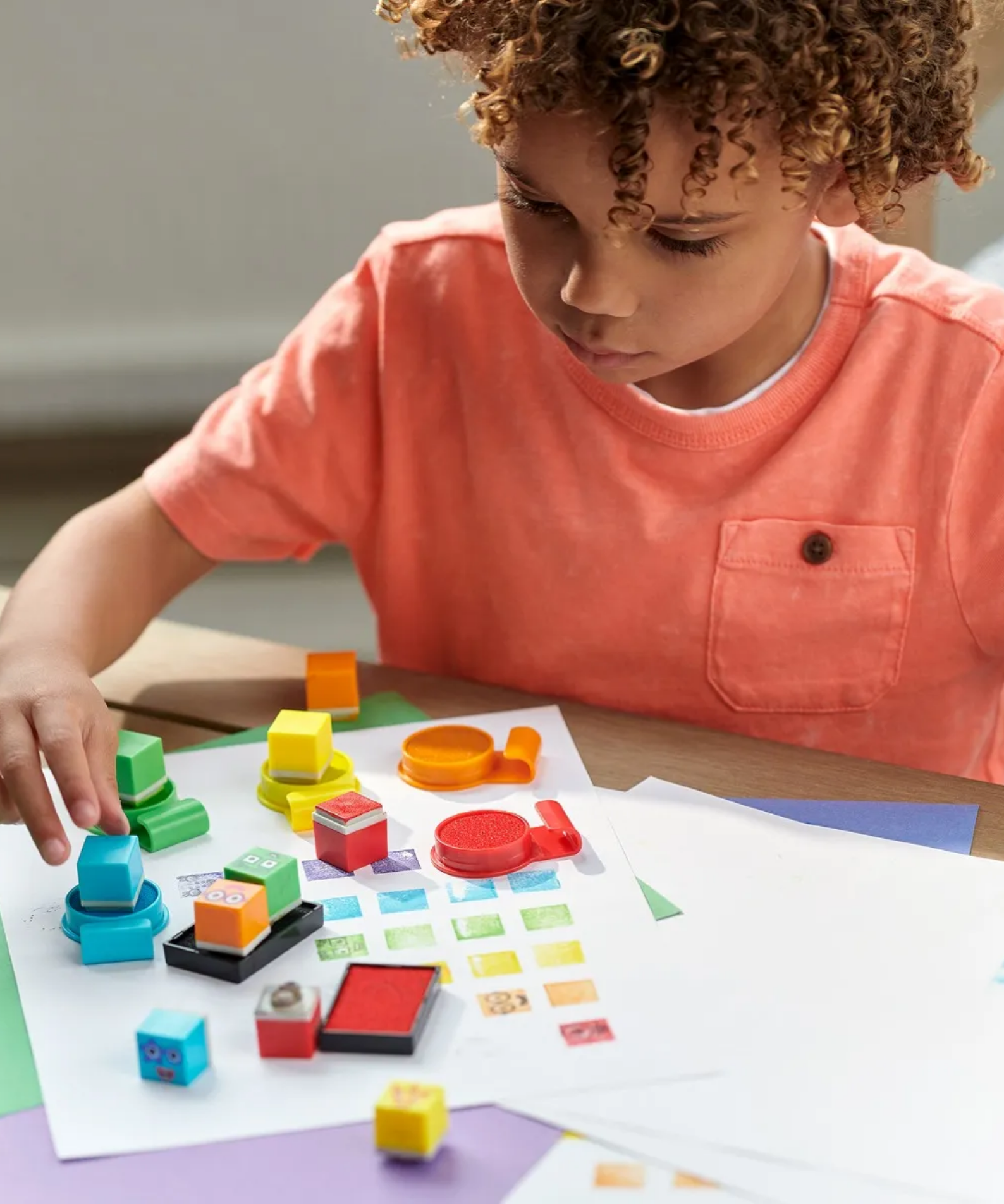 Learning Resources Numberblocks Stampoline Park Stamp Activity Set, Create Your Own Numberblocks Adventures, 32-Piece Arts & Crafts Set for Kids, Officially Licensed Learning Resources