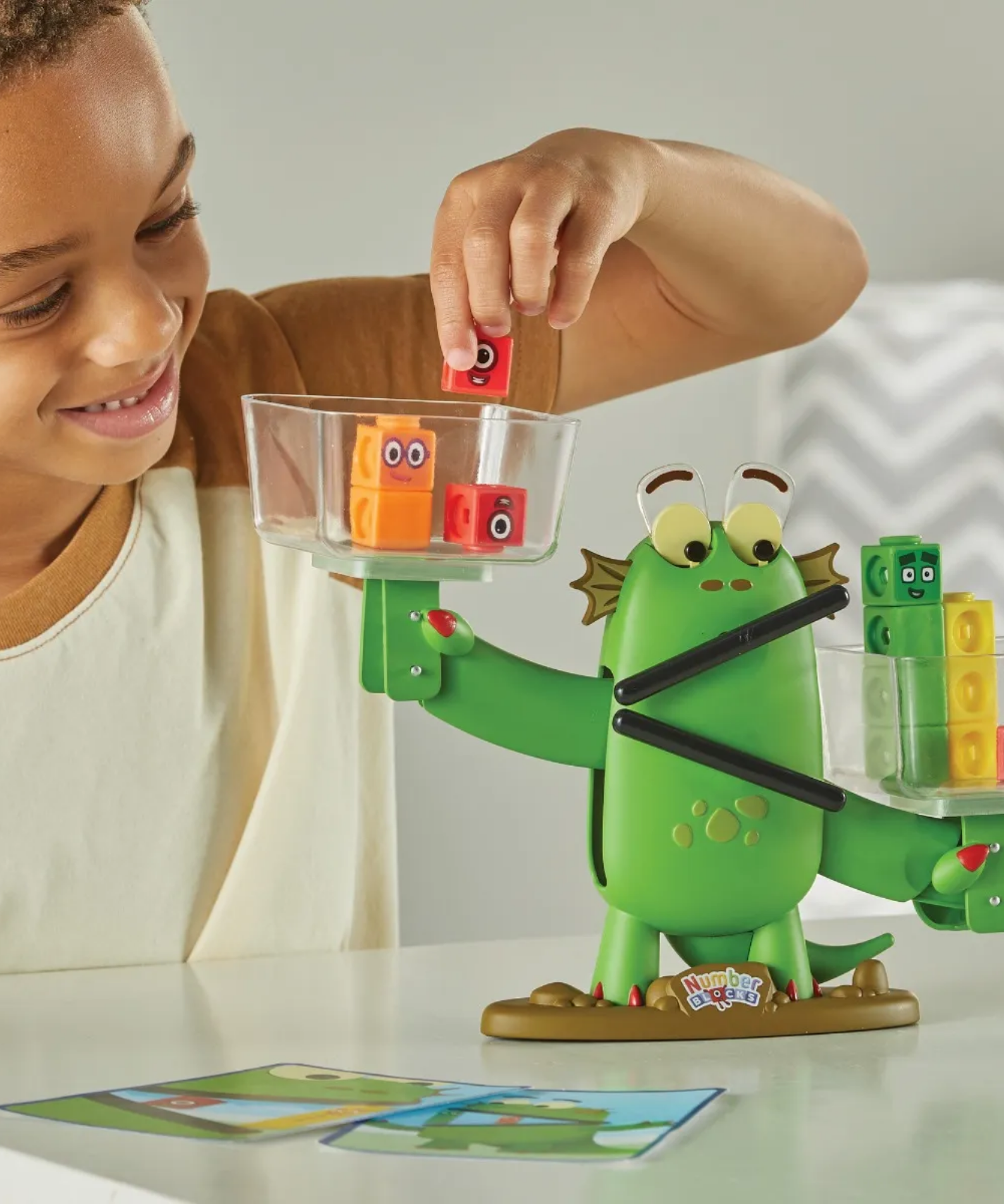 Learning Resources Numberblocks Blockzee Balance Activity Set, Interactive Math Toy with Balance Scale and Cubes, Learn Greater Than, Less Than, and Equal To, Ages 3+