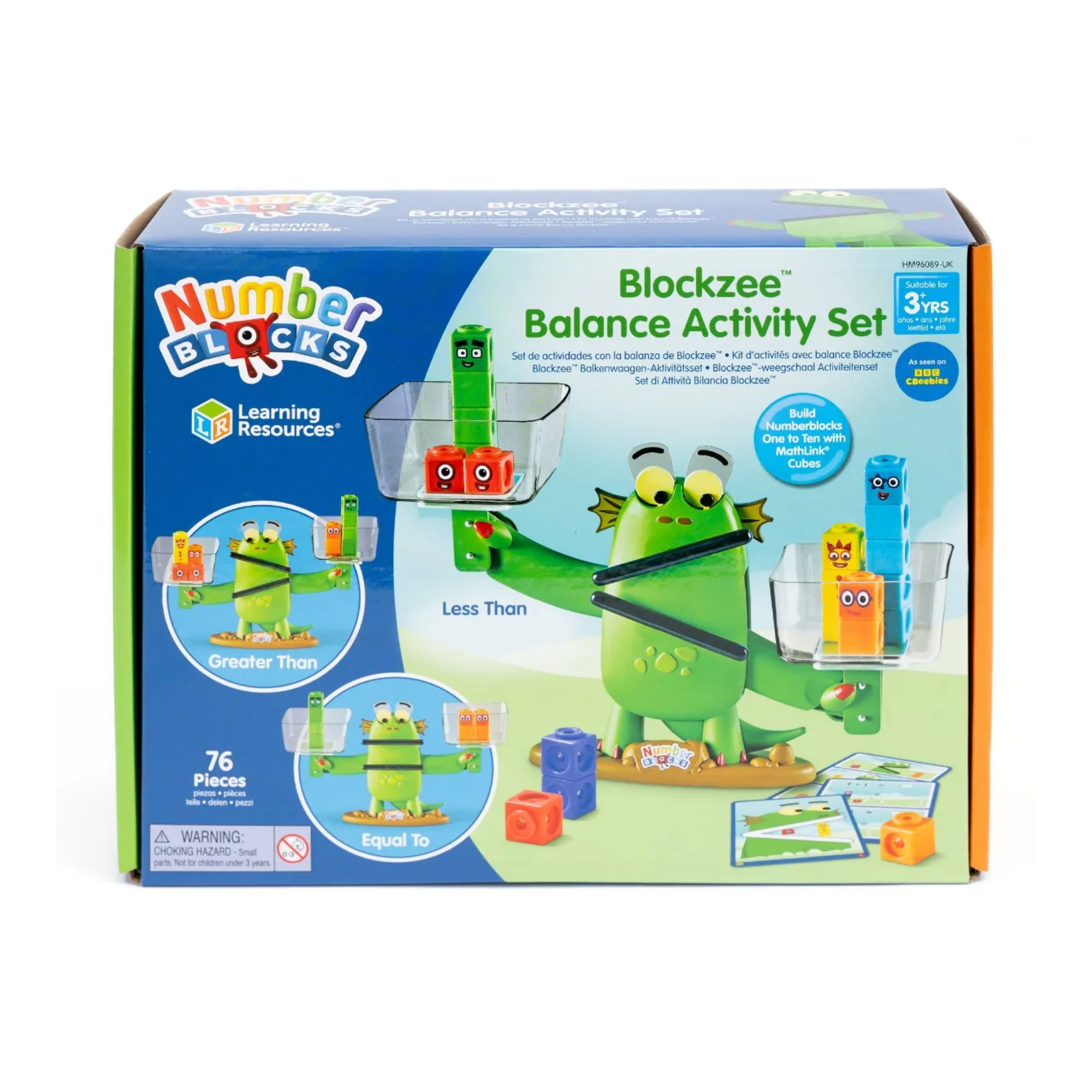 Learning Resources Numberblocks Blockzee Balance Activity Set, Interactive Math Toy with Balance Scale and Cubes, Learn Greater Than, Less Than, and Equal To, Ages 3+