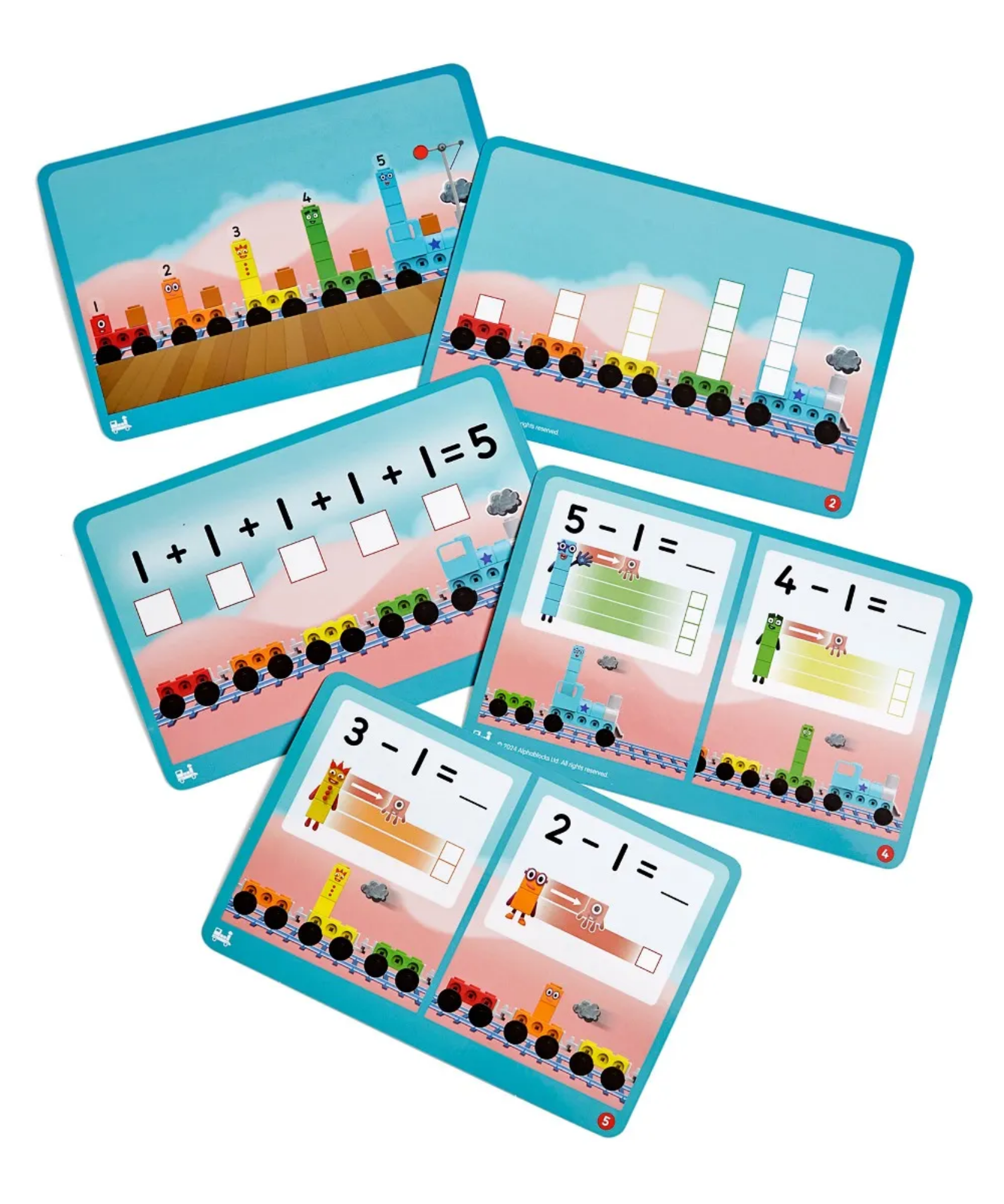 Learning Resources MathLink Cubes Numberblocks Express Train Activity Set, Buildable Number Train Toy with Maths Activities, Ages 3+