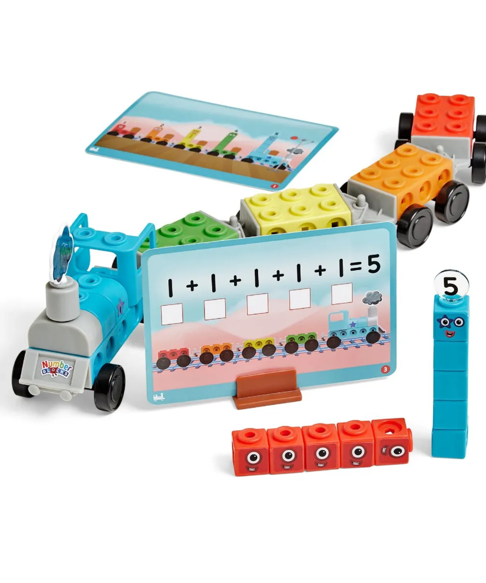 Learning Resources MathLink Cubes Numberblocks Express Train Activity Set, Buildable Number Train Toy with Maths Activities, Ages 3+