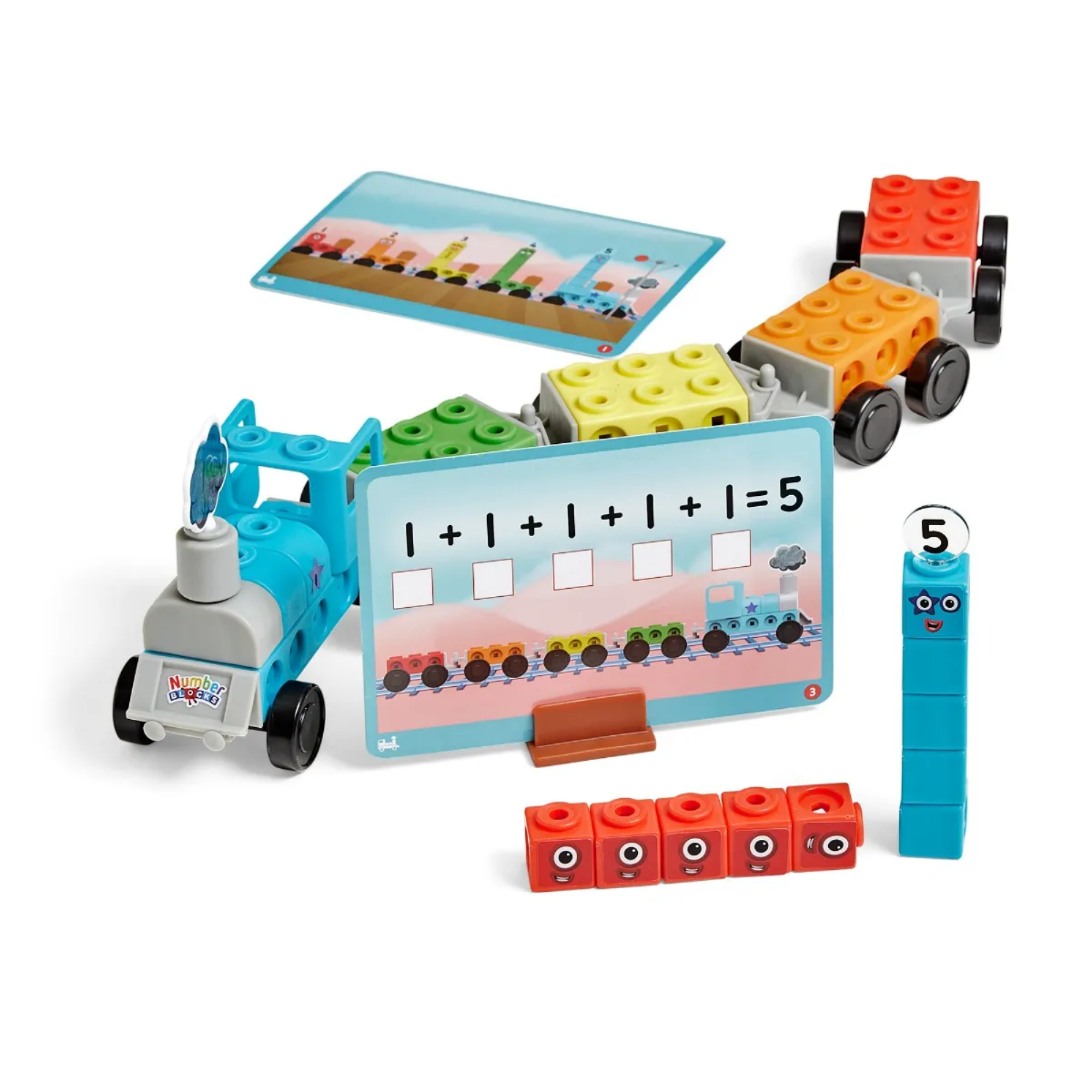 Learning Resources MathLink Cubes Numberblocks Express Train Activity Set, Buildable Number Train Toy with Maths Activities, Ages 3+
