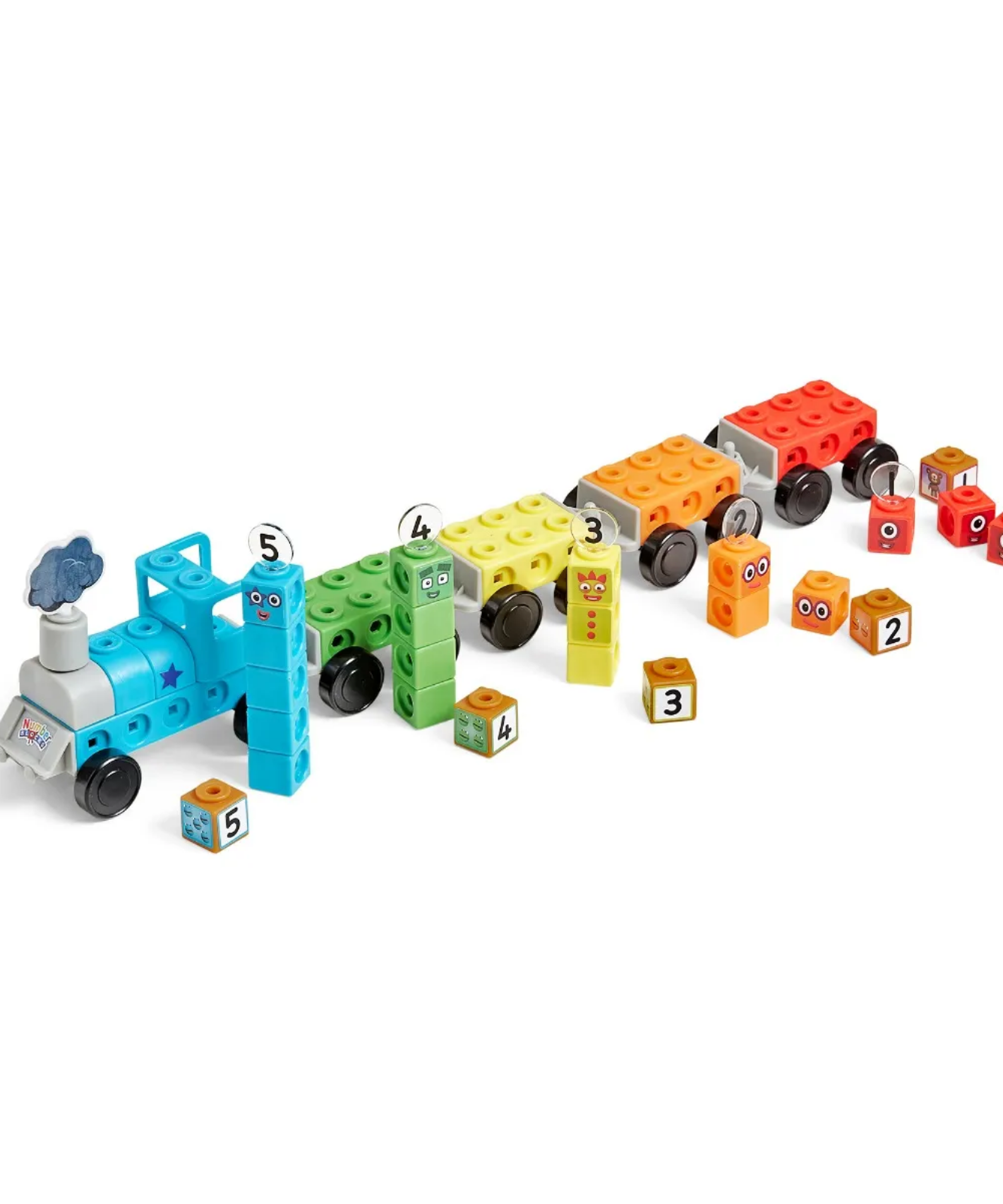 Learning Resources MathLink Cubes Numberblocks Express Train Activity Set, Buildable Number Train Toy with Maths Activities, Ages 3+