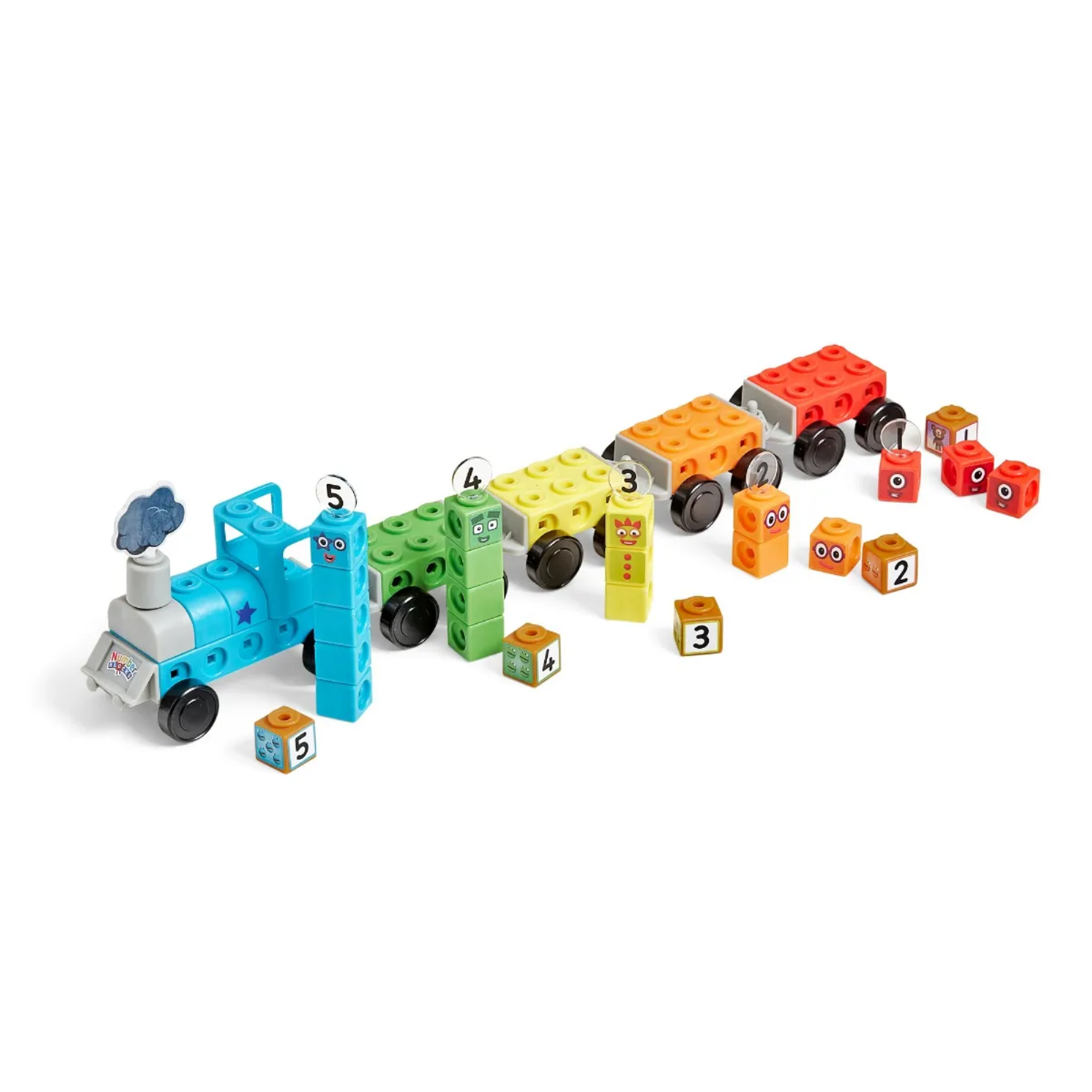 Learning Resources MathLink Cubes Numberblocks Express Train Activity Set, Buildable Number Train Toy with Maths Activities, Ages 3+