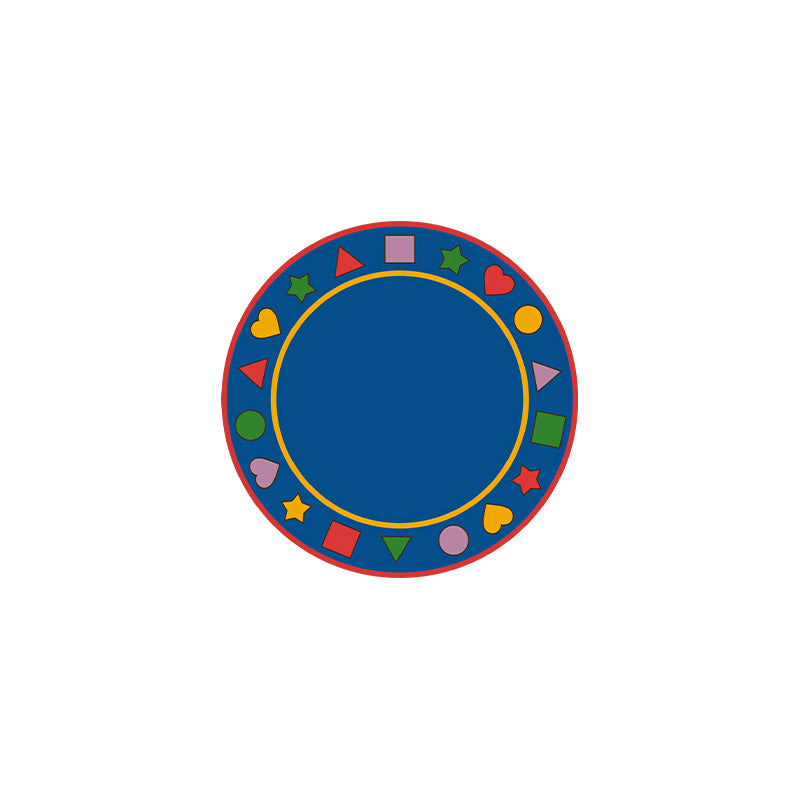Jooyes Round Shapes & Colors Classroom Carpet - 200cm Nylon Educational Rug (JY-568)
