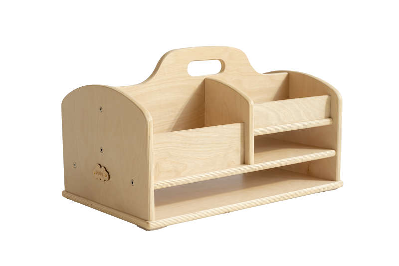 Joyees Birch Wood Toddler Arts & Crafts Organizer - Portable Desktop Storage Caddy