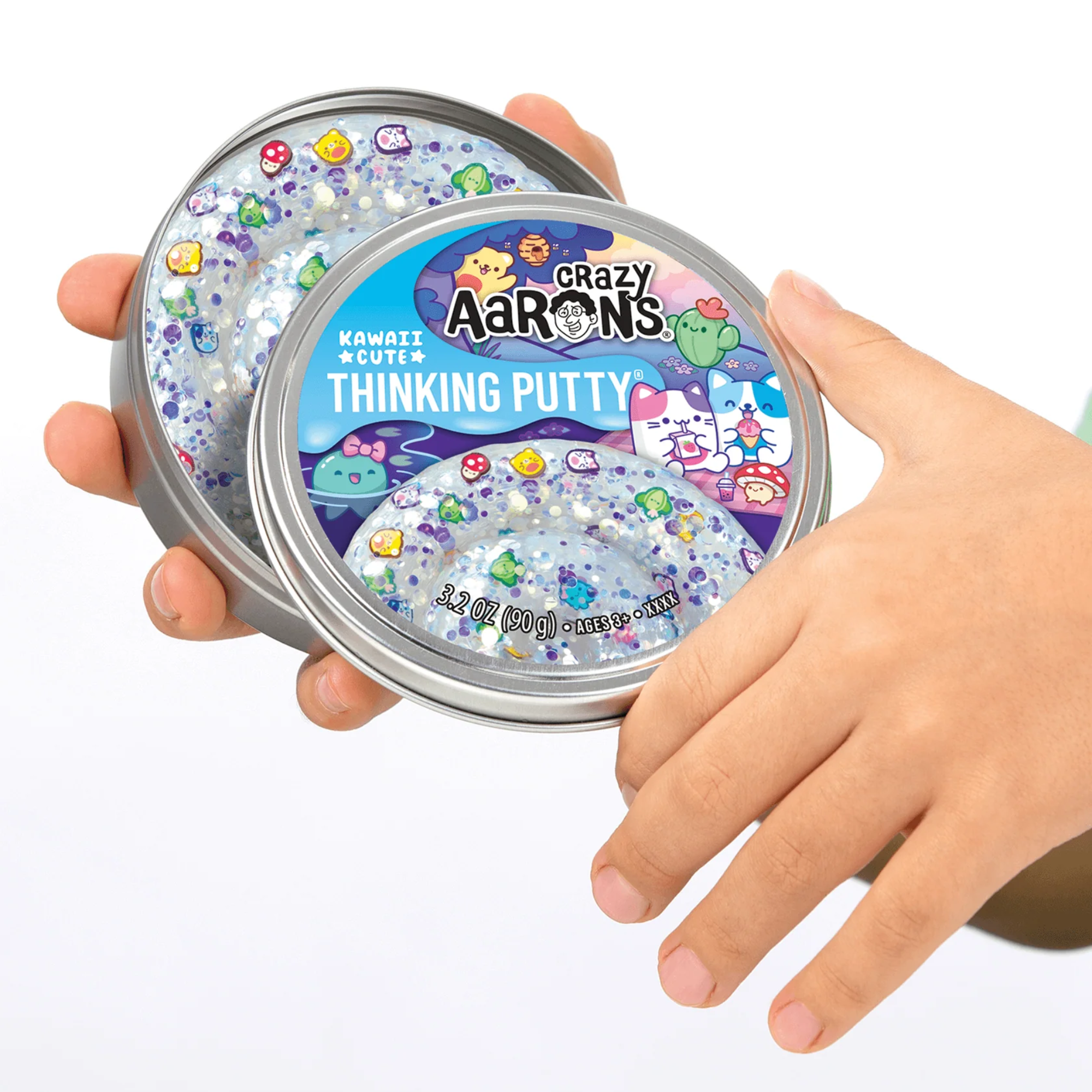 Crazy Aaron's Kawaii Cute Thinking Putty, 4" Tin with 90g of Non-Toxic Sensory Play Putty which Never Dries Out, Soft Textured Creative Fidget Toy for Boys and Girls Ages 3Y+