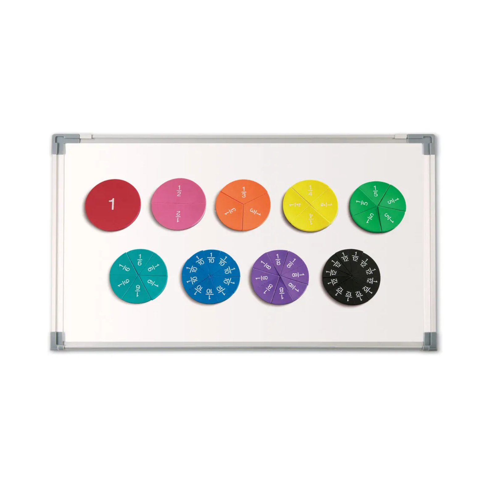 Learning Resources Magnetic Foam Rainbow Circles, Fraction Learning Set for Hands-On Maths, 51-Piece Set, Ages 6+