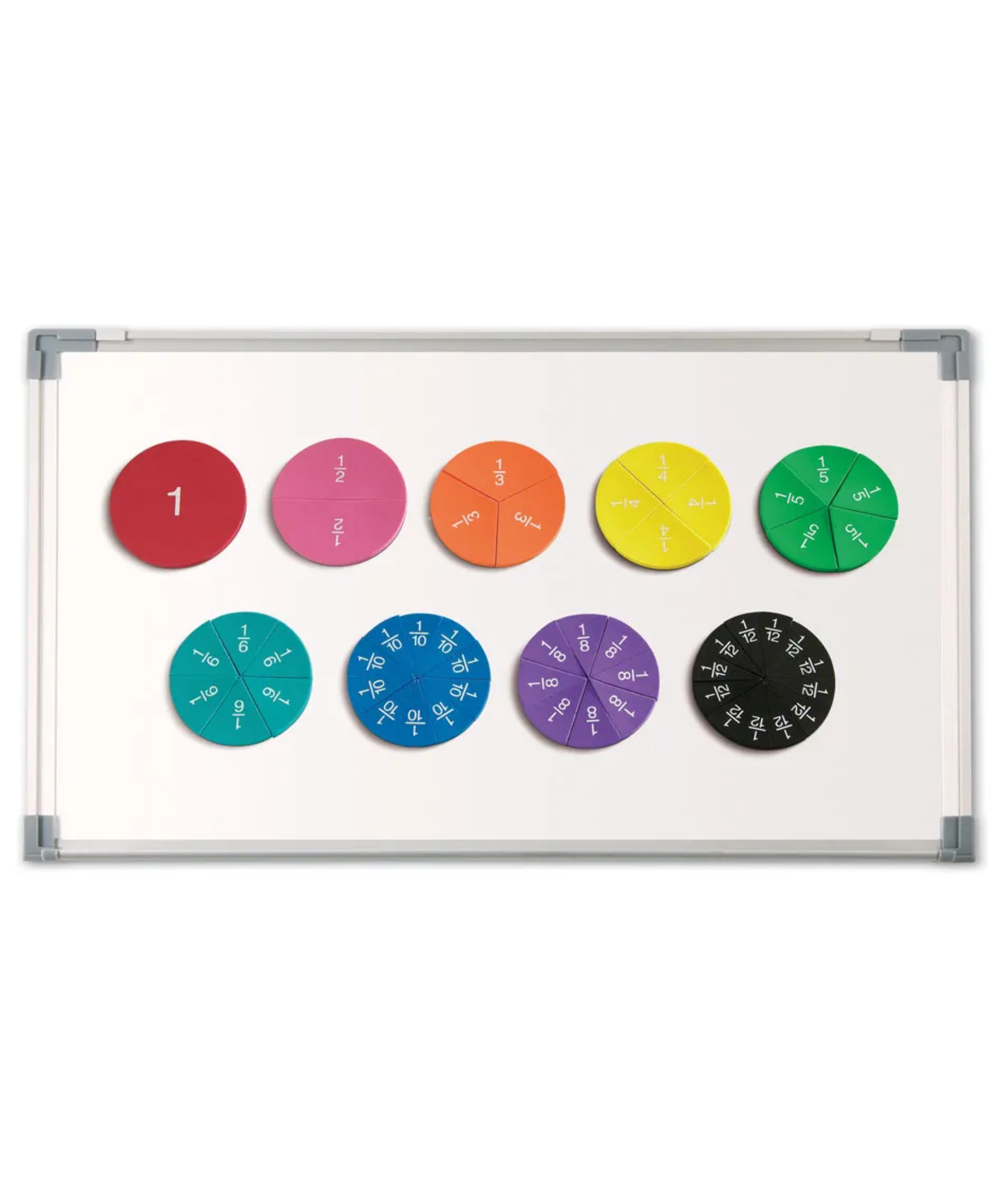 Learning Resources Magnetic Foam Rainbow Circles, Fraction Learning Set for Hands-On Maths, 51-Piece Set, Ages 6+