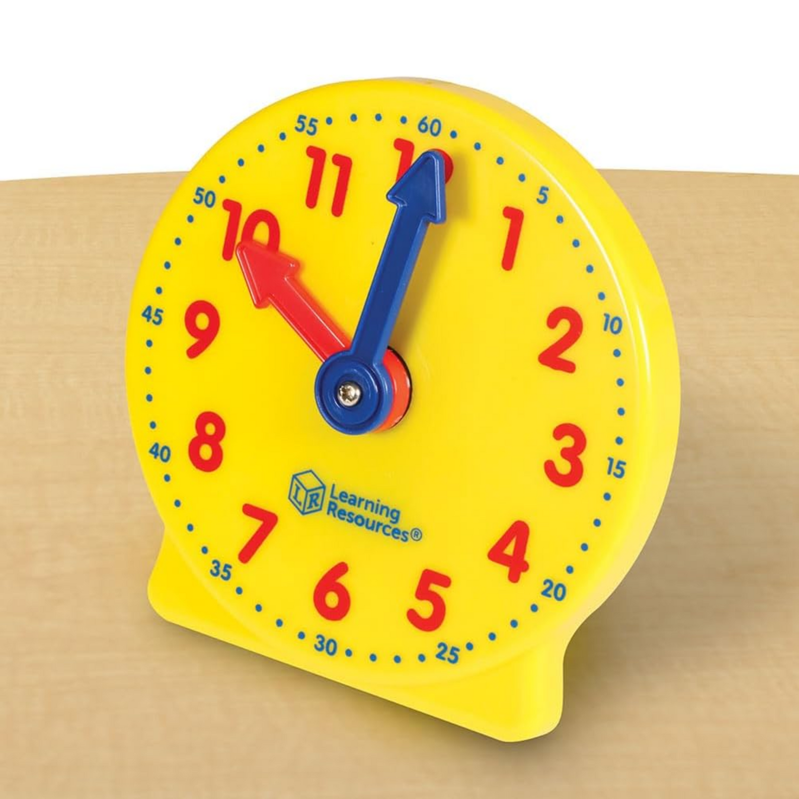Learning Resources Big Time Mini Clock, 4 Inch Geared Teaching Clock with Color-Coded Hands, Time-Telling Educational Tool for Ages 5 and Up