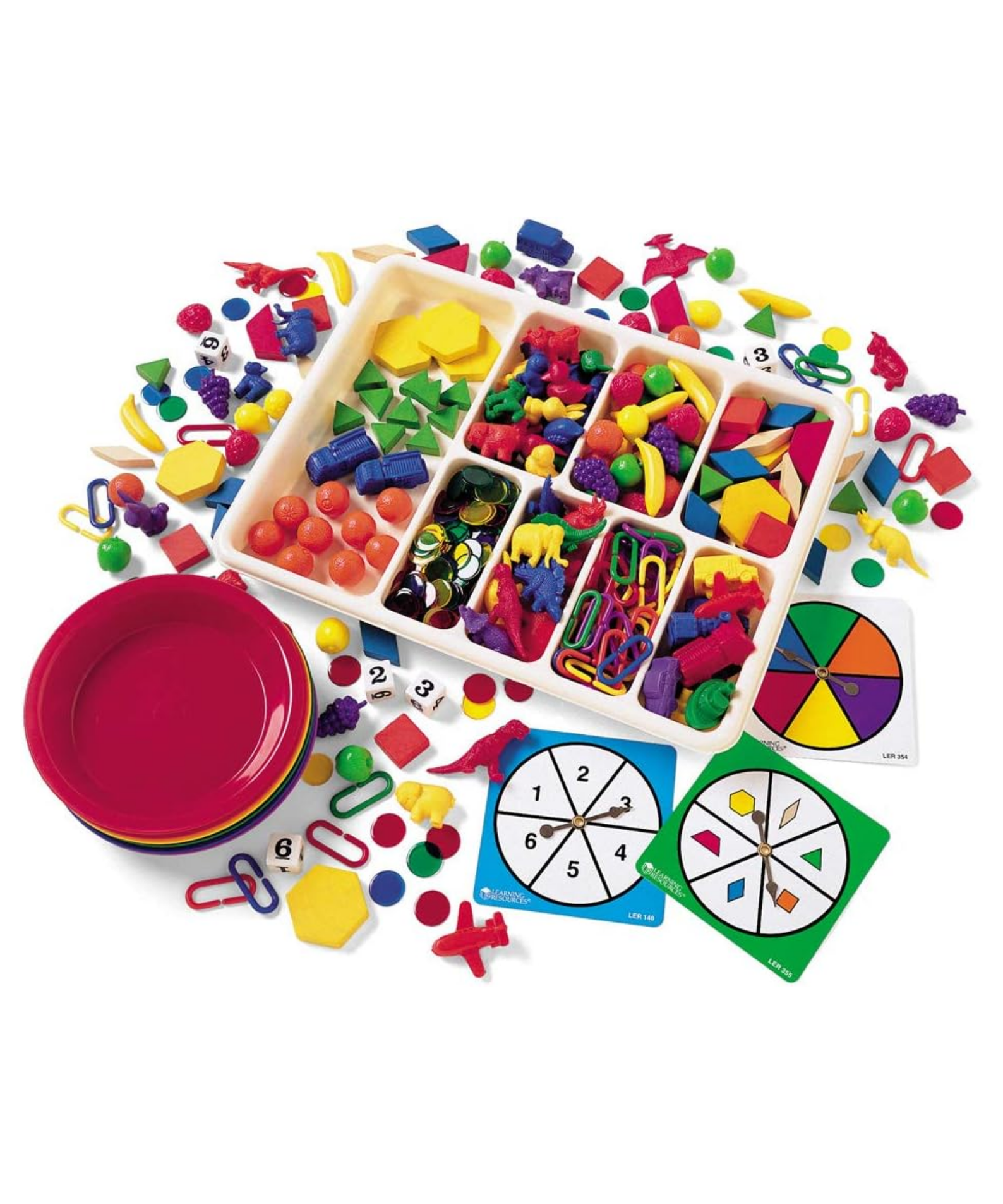 Learning Resources The Original Super Sorting Set, 600+ Pieces, Includes Sorting Bowls & Tray, Ideal for Early Maths, Counting & Classification, Classroom & Home Learning, Ages 3+