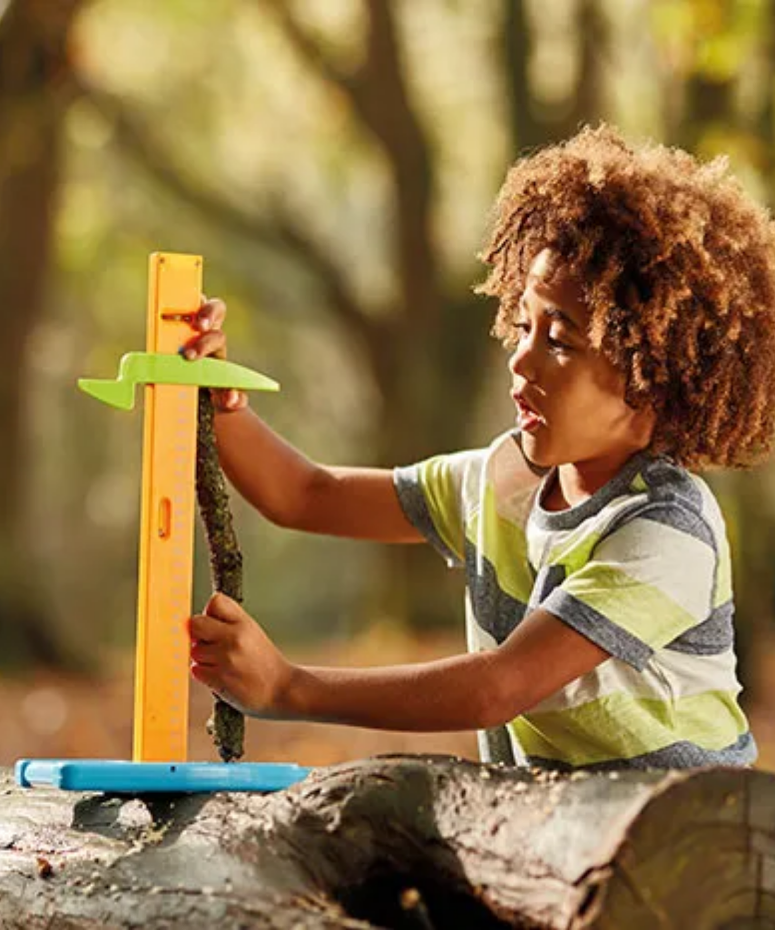 Learning Resources 5-in-1 Outdoor Measure-Mate, Versatile Measuring Tools for Kids, Ideal for Outdoor Learning, Ages 4+, Includes Mesh Bag and Stickers