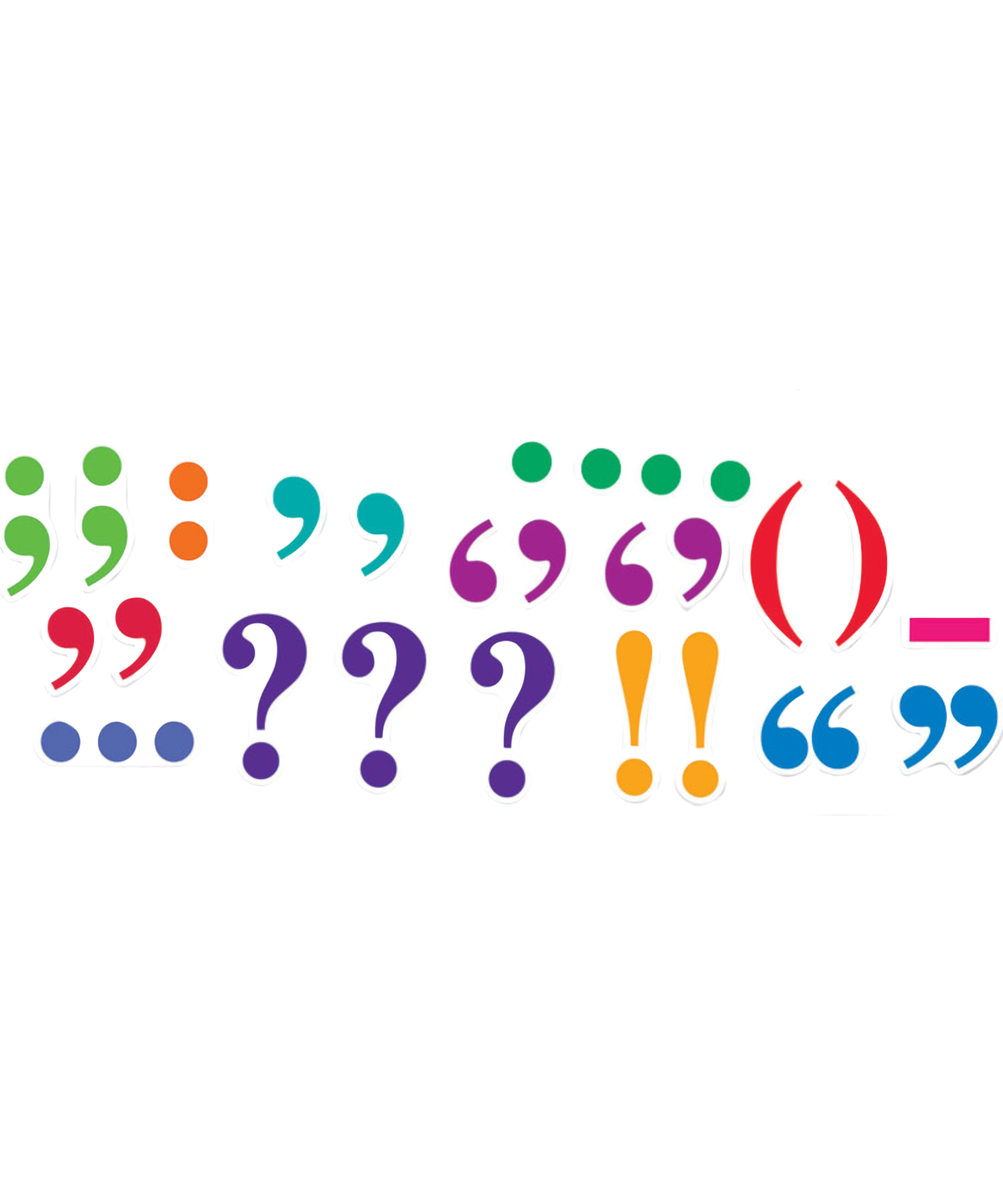 Learning Resources Magnetic Punctuation Demonstration Set, 40 Jumbo Magnetic Punctuation Marks for Whiteboard Use, Ideal for Classroom SPaG Practice, Ages 5 to 9