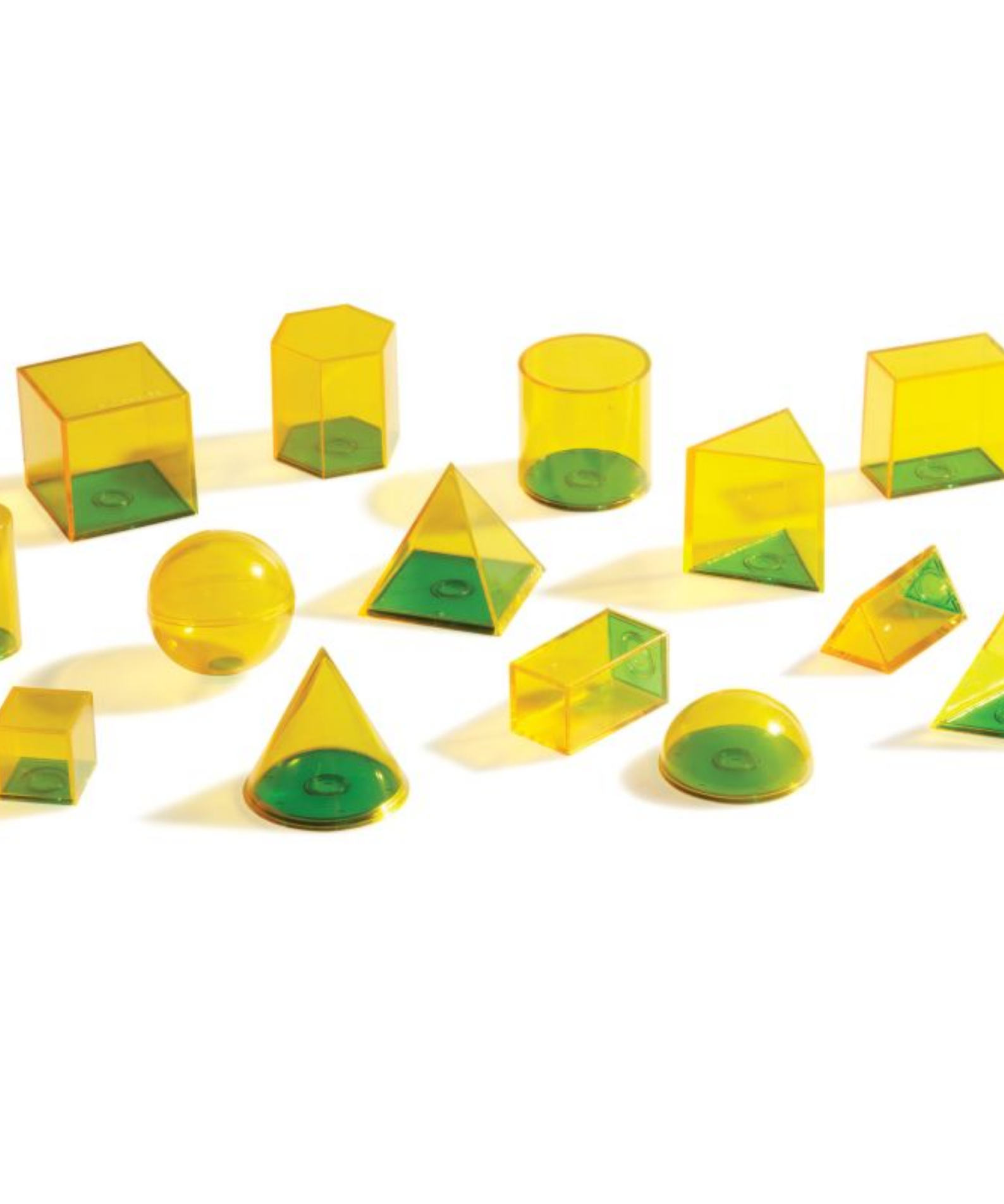 Learning Resources Relational GeoSolids, 3D Transparent Shapes for Teaching Geometry and Volume, Hands-On Math Classroom Resource, Ages 8+, Includes Multilingual Activity Guide