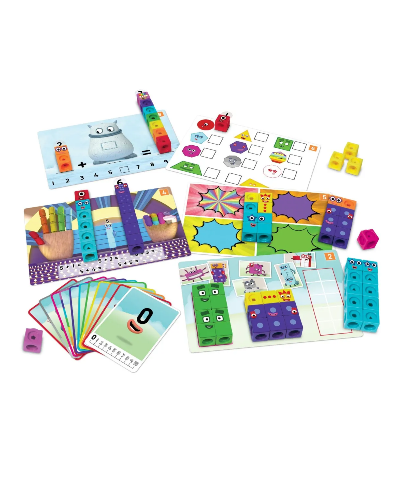 Learning Resources MathLink Cubes Numberblocks 1-10 Activity Set, Build Numberblocks Characters, Learn Early Maths Skills, Includes Zero, Activity Cards, and More