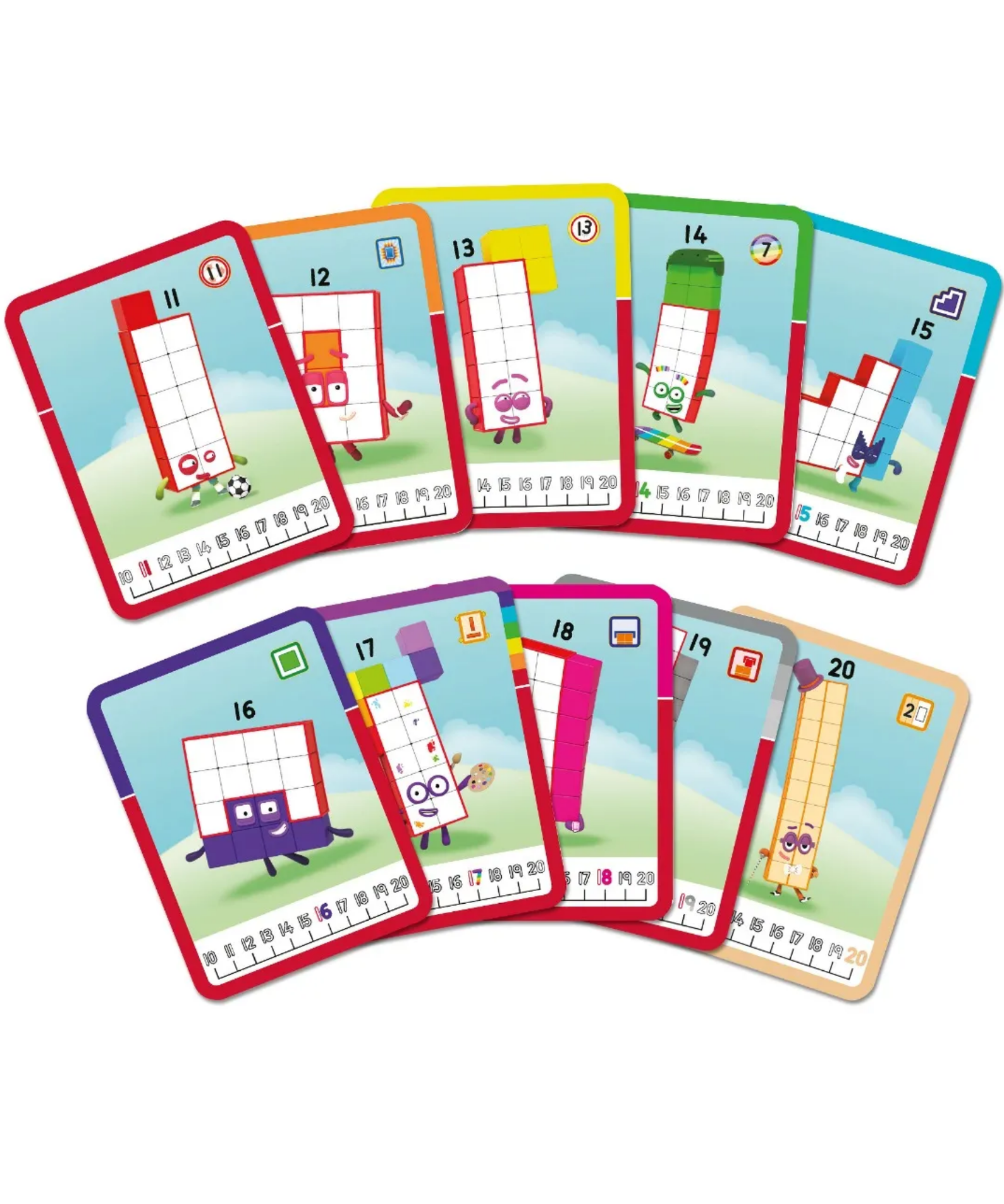 Learning Resources MathLink Cubes Numberblocks 11-20 Activity Set, Build Numberblocks, Explore Early Maths Skills, 30 Fun Activities, Includes Accessories, Character Cards, and More