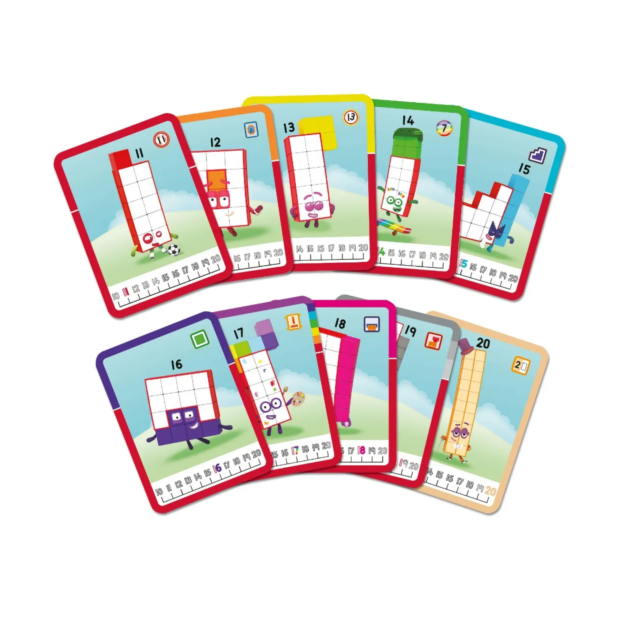 Learning Resources MathLink Cubes Numberblocks 11-20 Activity Set, Build Numberblocks, Explore Early Maths Skills, 30 Fun Activities, Includes Accessories, Character Cards, and More