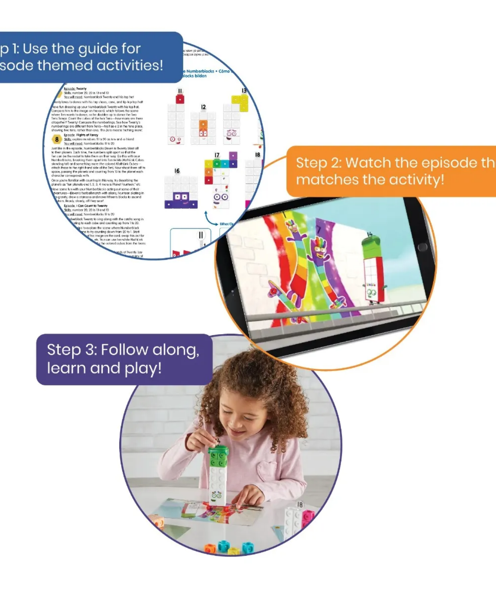 Learning Resources MathLink Cubes Numberblocks 11-20 Activity Set, Build Numberblocks, Explore Early Maths Skills, 30 Fun Activities, Includes Accessories, Character Cards, and More