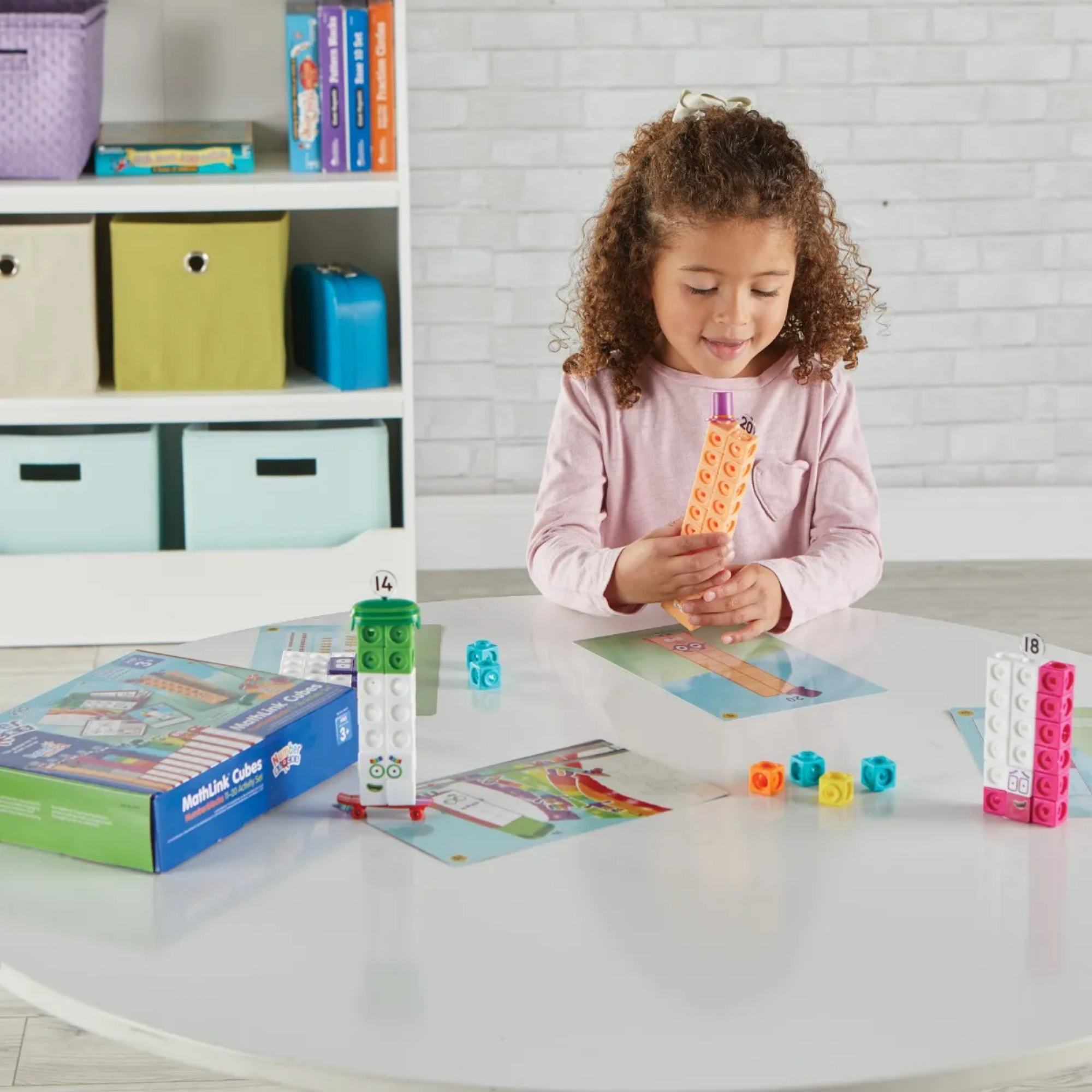 Learning Resources MathLink Cubes Numberblocks 11-20 Activity Set, Build Numberblocks, Explore Early Maths Skills, 30 Fun Activities, Includes Accessories, Character Cards, and More
