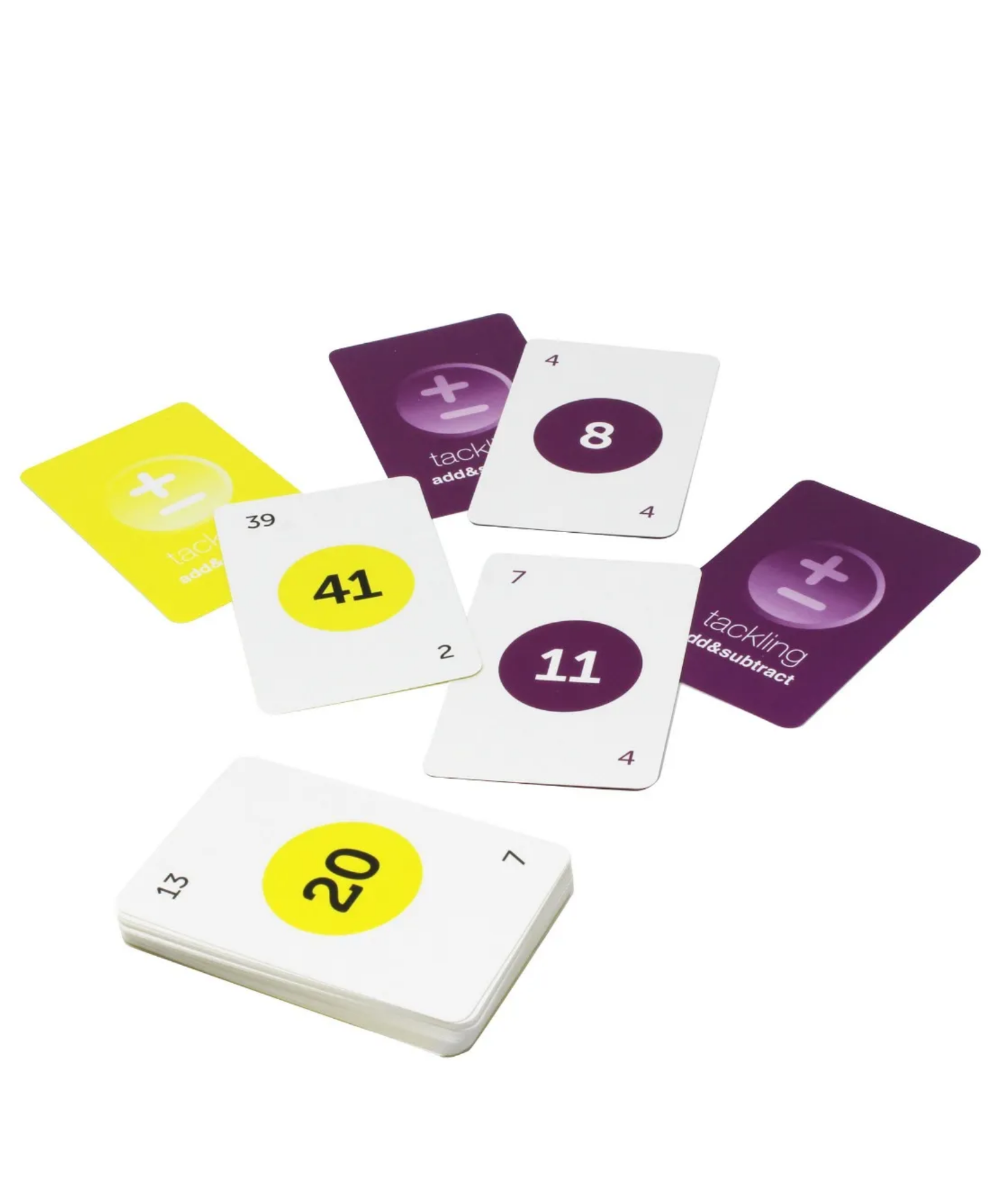 Learning Resources Tackling Add & Subtract Student Set, Addition and Subtraction Card Game for Mental Maths Fluency, 84 Colour-Coded Cards, Ideal for Home or Classroom, Ages 6+