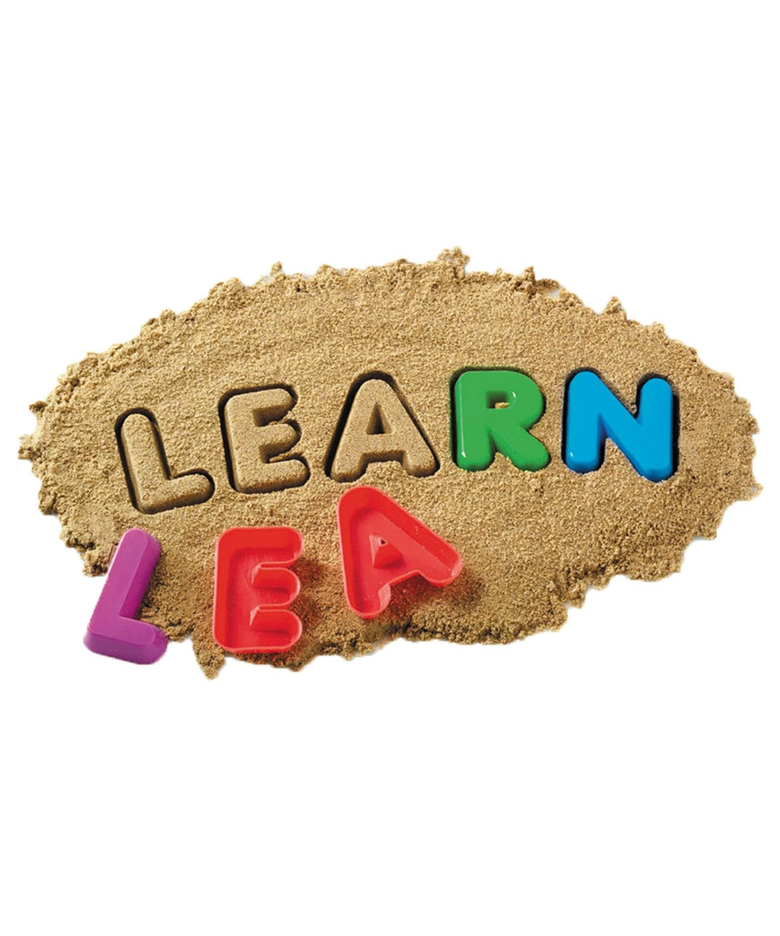 Learning Resources Sand Moulds, Uppercase Alphabet, Set of 26, Letter Recognition & Early Literacy Toy, Fine Motor Skills, Includes Mesh Storage Bag, Ages 3+