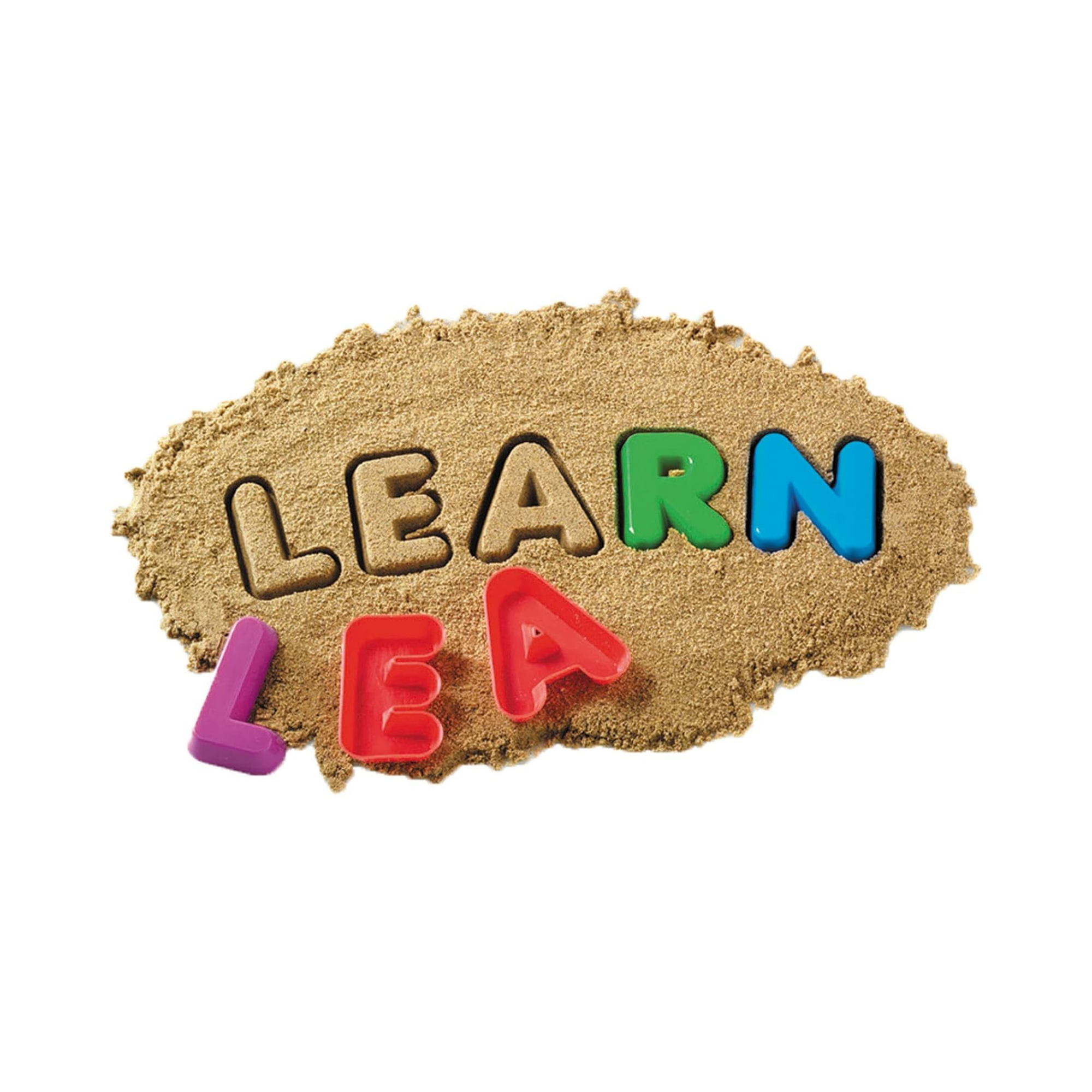 Learning Resources Sand Moulds, Uppercase Alphabet, Set of 26, Letter Recognition & Early Literacy Toy, Fine Motor Skills, Includes Mesh Storage Bag, Ages 3+