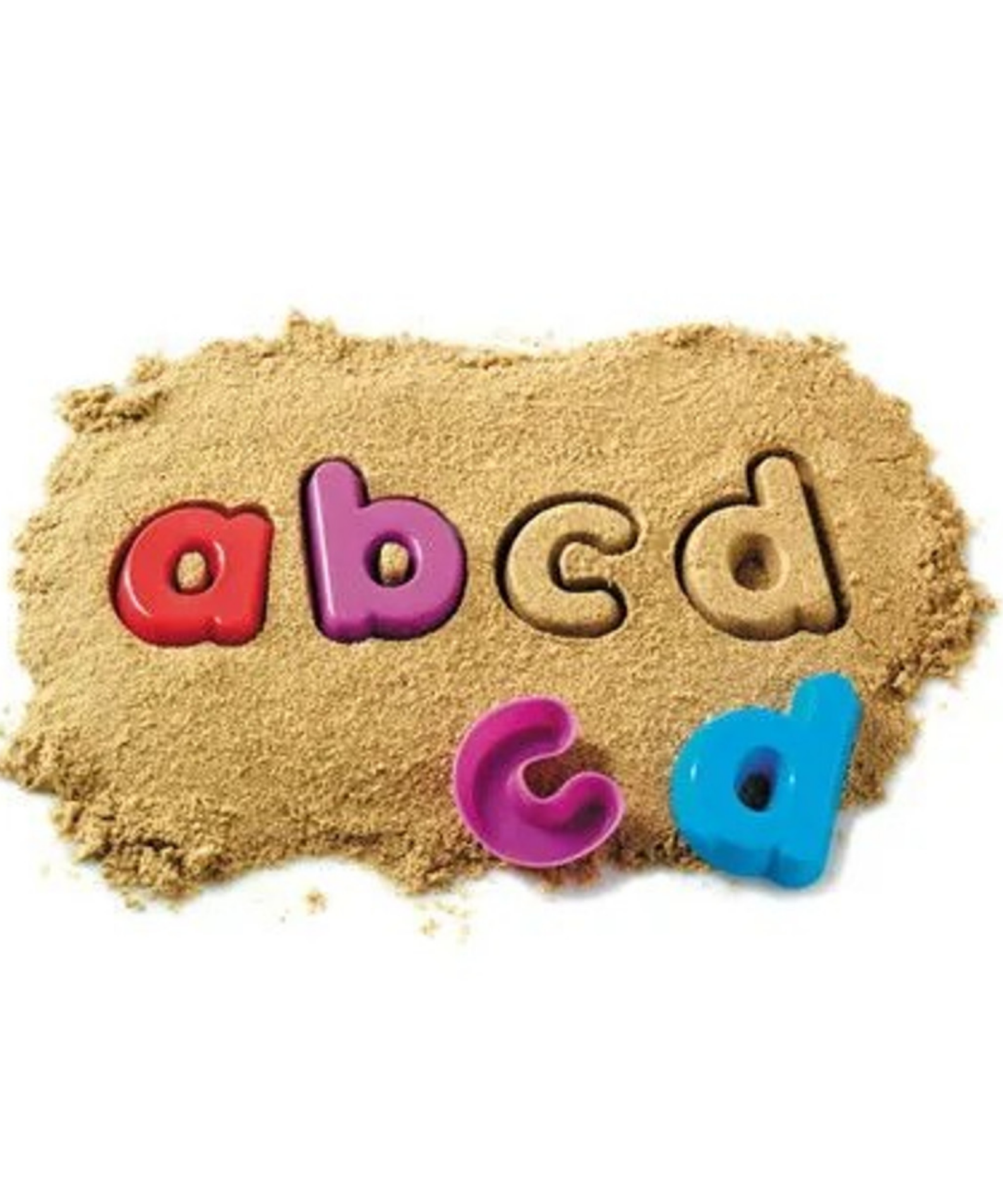 Learning Resources Sand Moulds, Lowercase Alphabet, Set of 26, Early Literacy & Fine Motor Skills Toy, Tactile Learning, Includes Mesh Storage Bag, Ages 3+