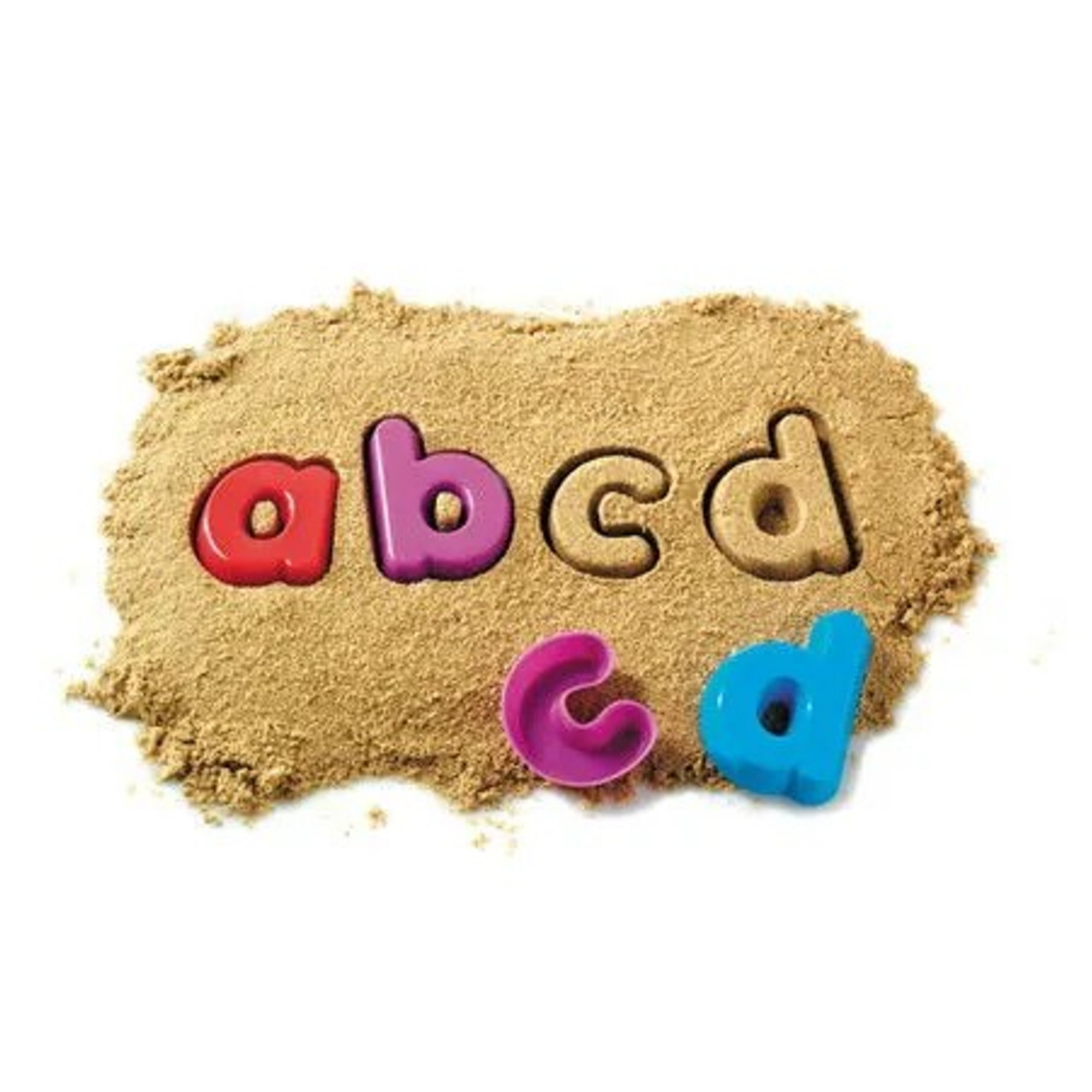 Learning Resources Sand Moulds, Lowercase Alphabet, Set of 26, Early Literacy & Fine Motor Skills Toy, Tactile Learning, Includes Mesh Storage Bag, Ages 3+