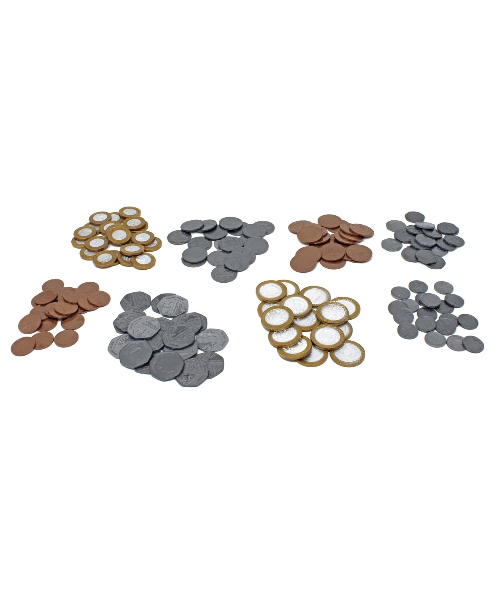Learning Resources Bulk Play Money Pack, Set of 700 Realistic Plastic Coins, UK HM Treasury Approved, Includes 1p to £2 Coins, Ages 3+