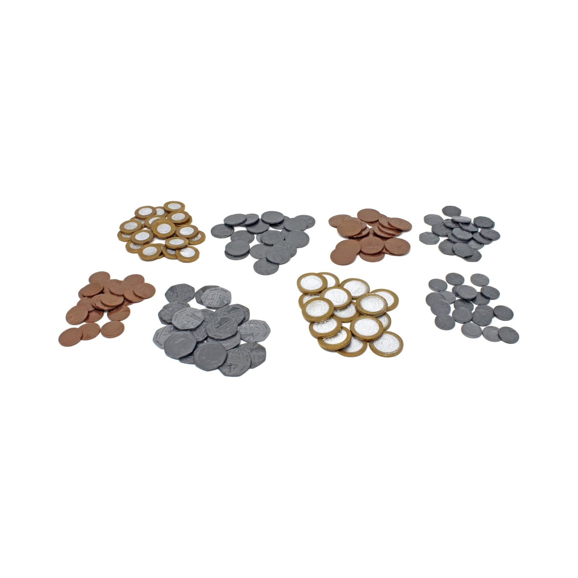 Learning Resources Bulk Play Money Pack, Set of 700 Realistic Plastic Coins, UK HM Treasury Approved, Includes 1p to £2 Coins, Ages 3+