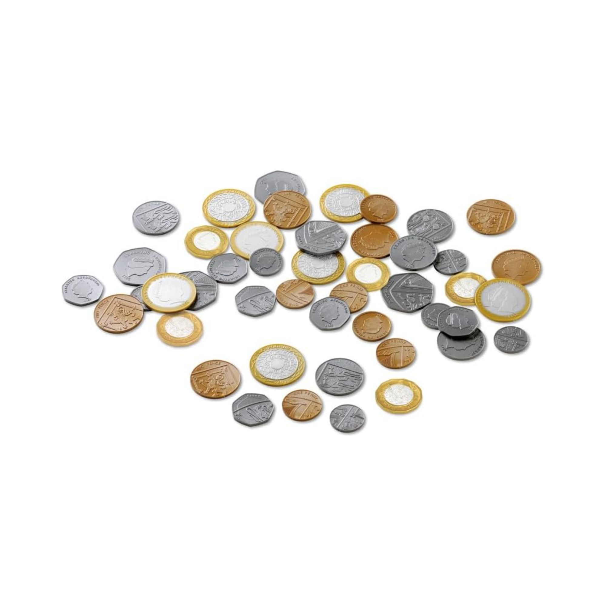 Learning Resources Bulk Play Money Pack, Set of 700 Realistic Plastic Coins, UK HM Treasury Approved, Includes 1p to £2 Coins, Ages 3+