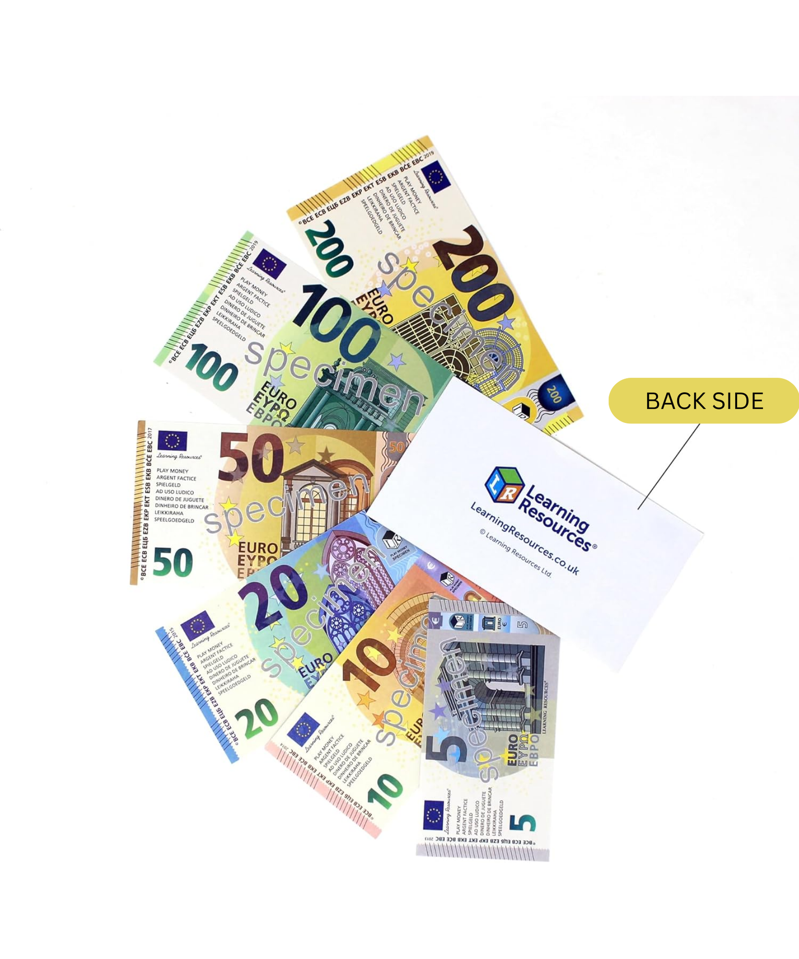 Learning Resources Euro Money Pack, 60 Realistic Notes, Ages 5+, Hands-On Money Recognition & Math Skills
