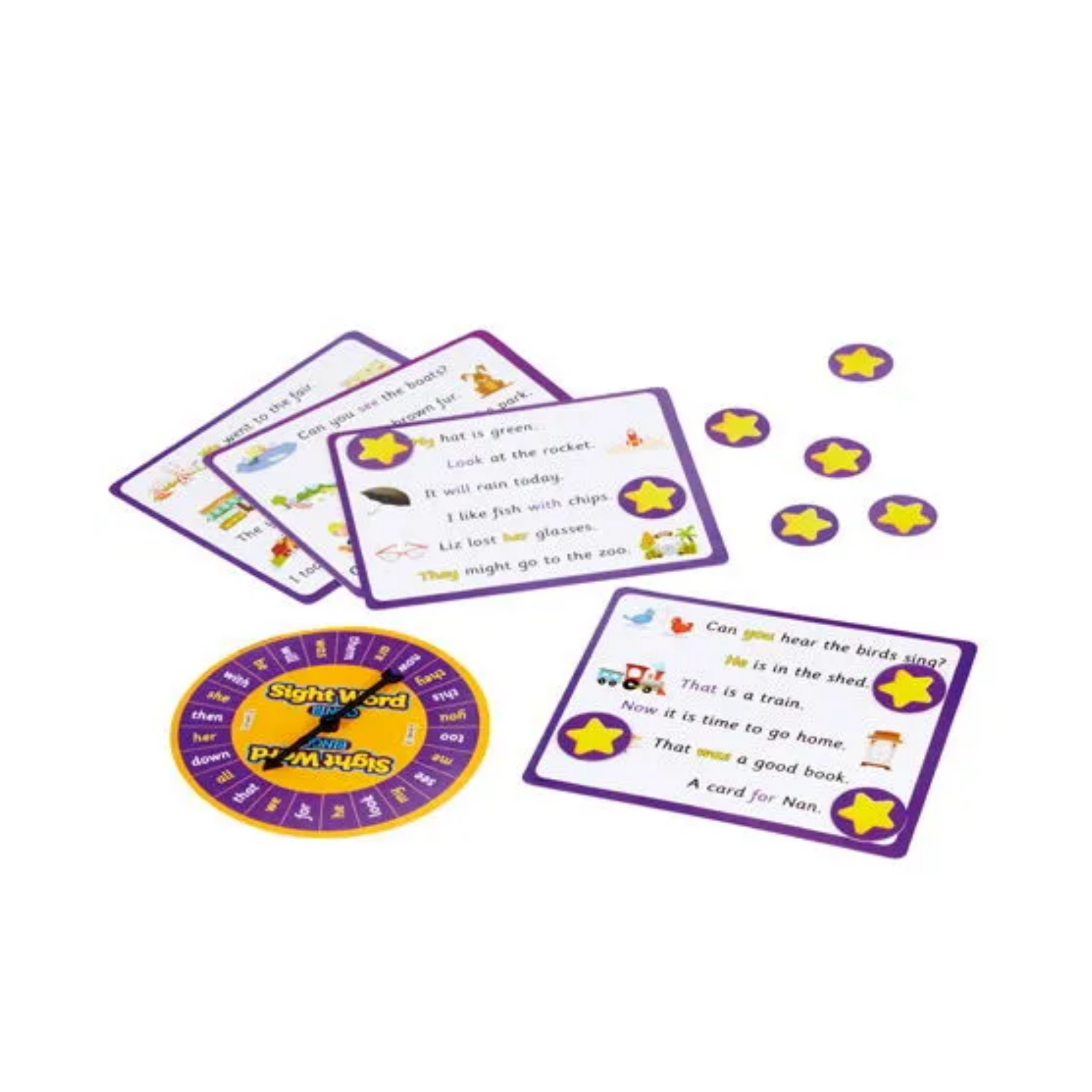 Learning Resources Sight Word Bingo, Phonics and Literacy Game for Kids, Fun Sight Word Practice, 2-4 Players, Multilingual Activity Guide, Ages 5+