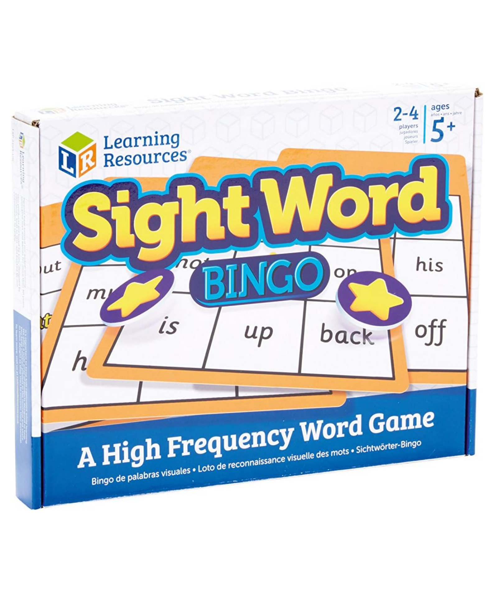 Learning Resources Sight Word Bingo, Phonics and Literacy Game for Kids, Fun Sight Word Practice, 2-4 Players, Multilingual Activity Guide, Ages 5+