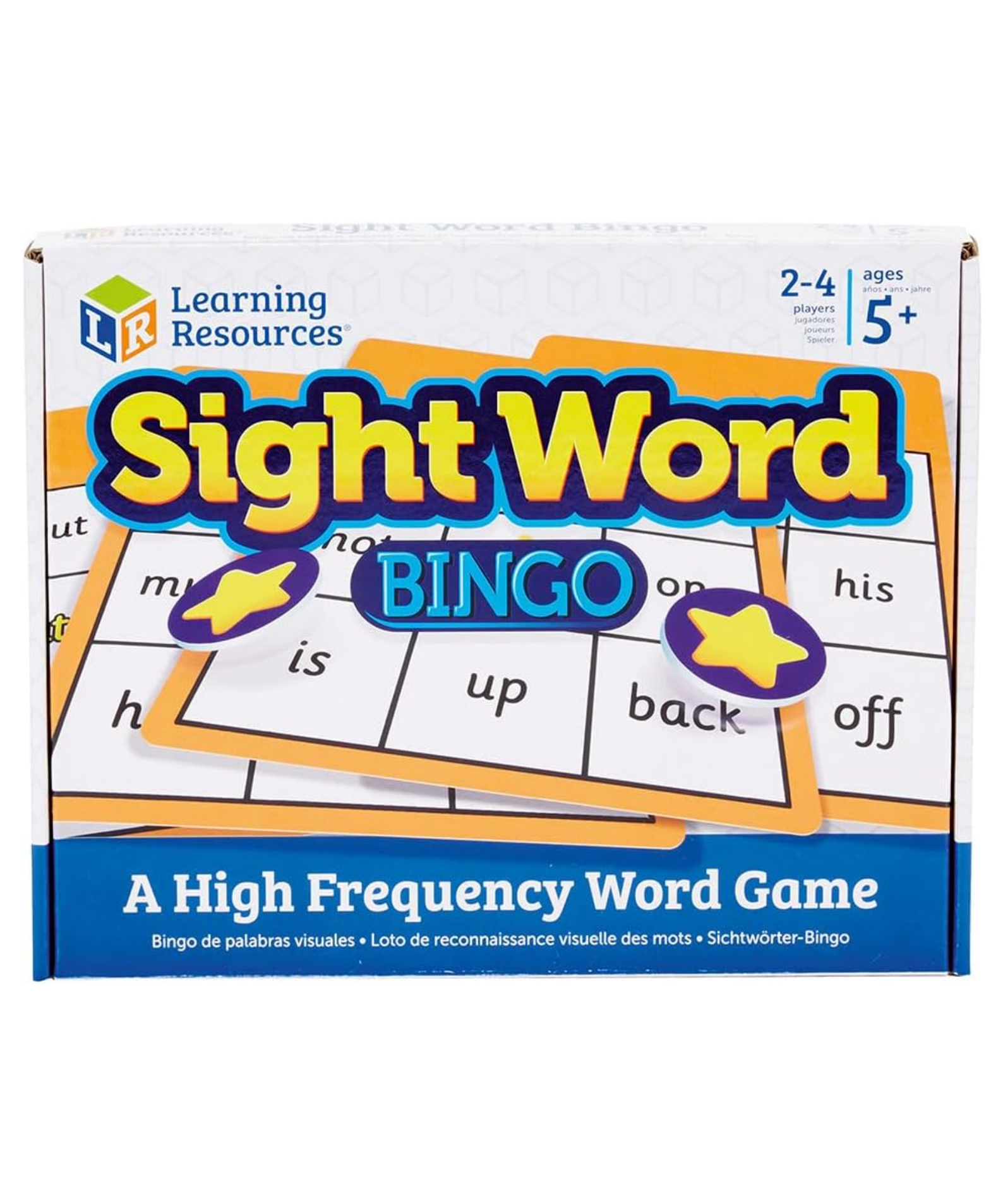 Learning Resources Sight Word Bingo, Phonics and Literacy Game for Kids, Fun Sight Word Practice, 2-4 Players, Multilingual Activity Guide, Ages 5+