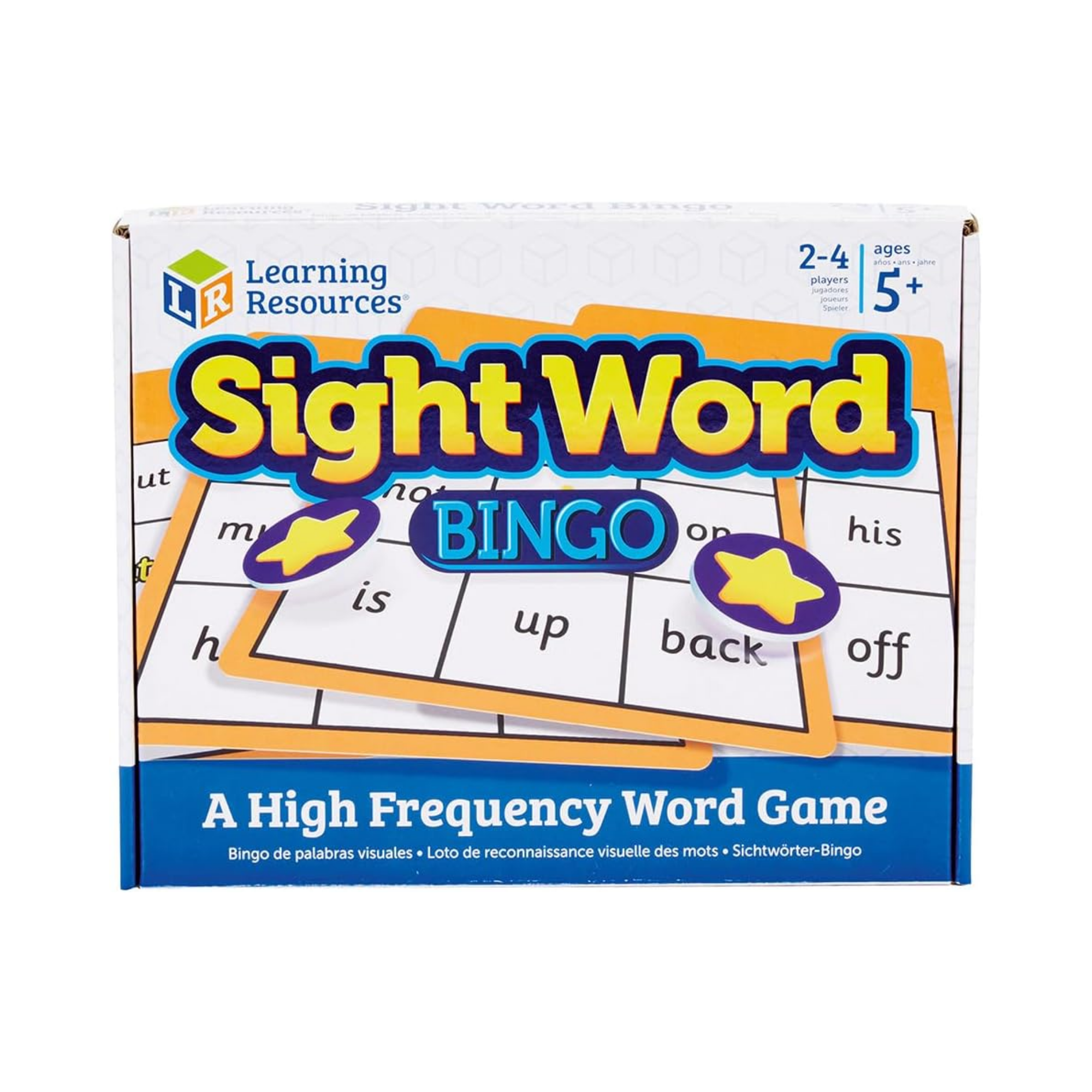 Learning Resources Sight Word Bingo, Phonics and Literacy Game for Kids, Fun Sight Word Practice, 2-4 Players, Multilingual Activity Guide, Ages 5+